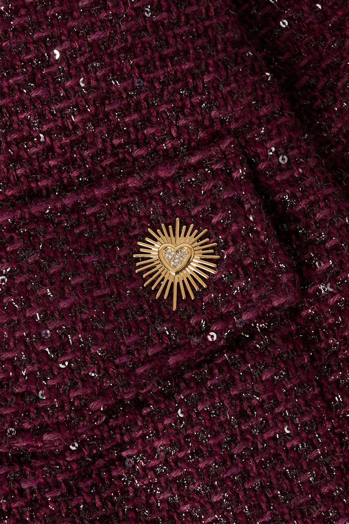 brooch sparkling heart