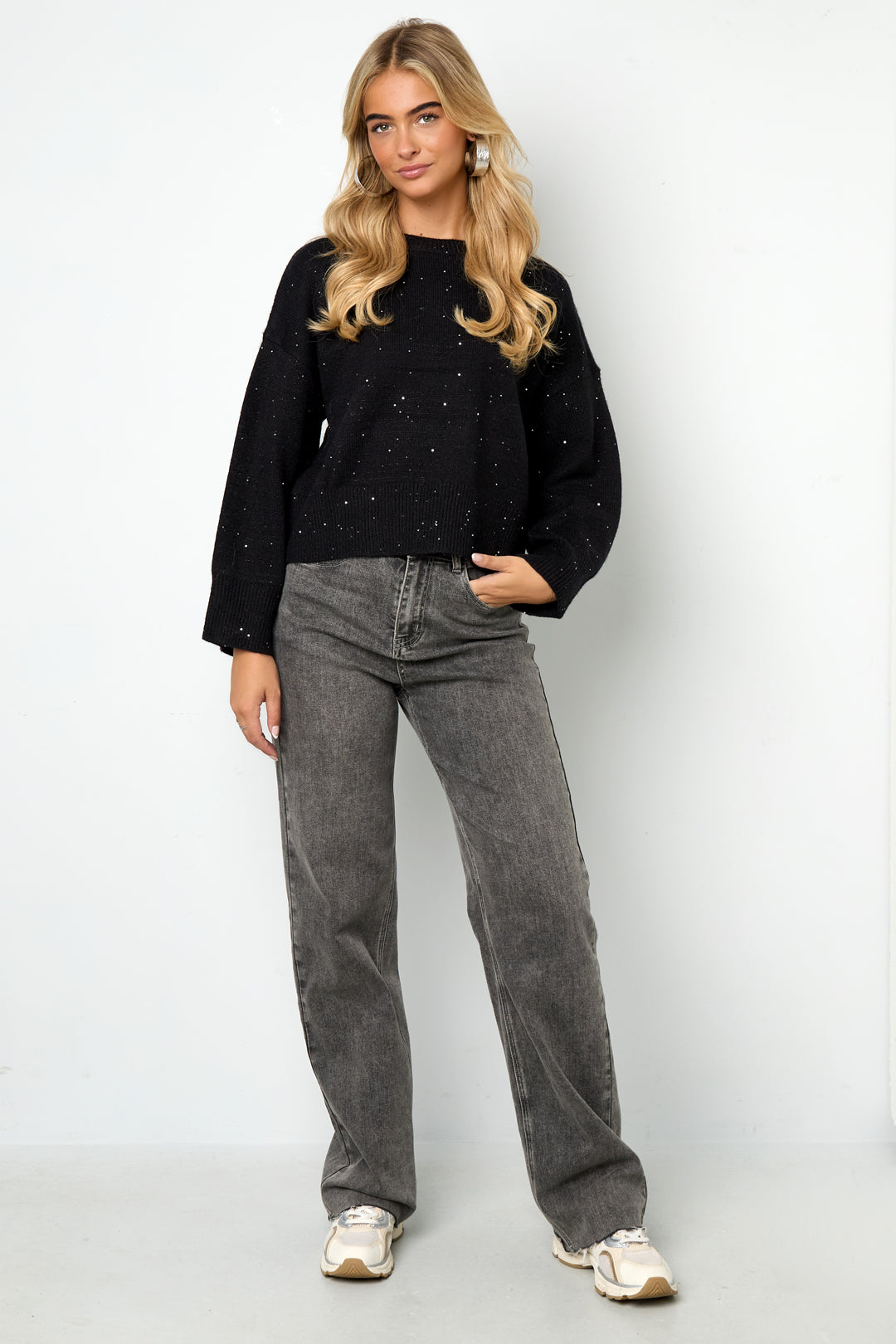 Knitted Polyester Fiber Women's Knit Sweaters Casual Solid Color Fall/Winter