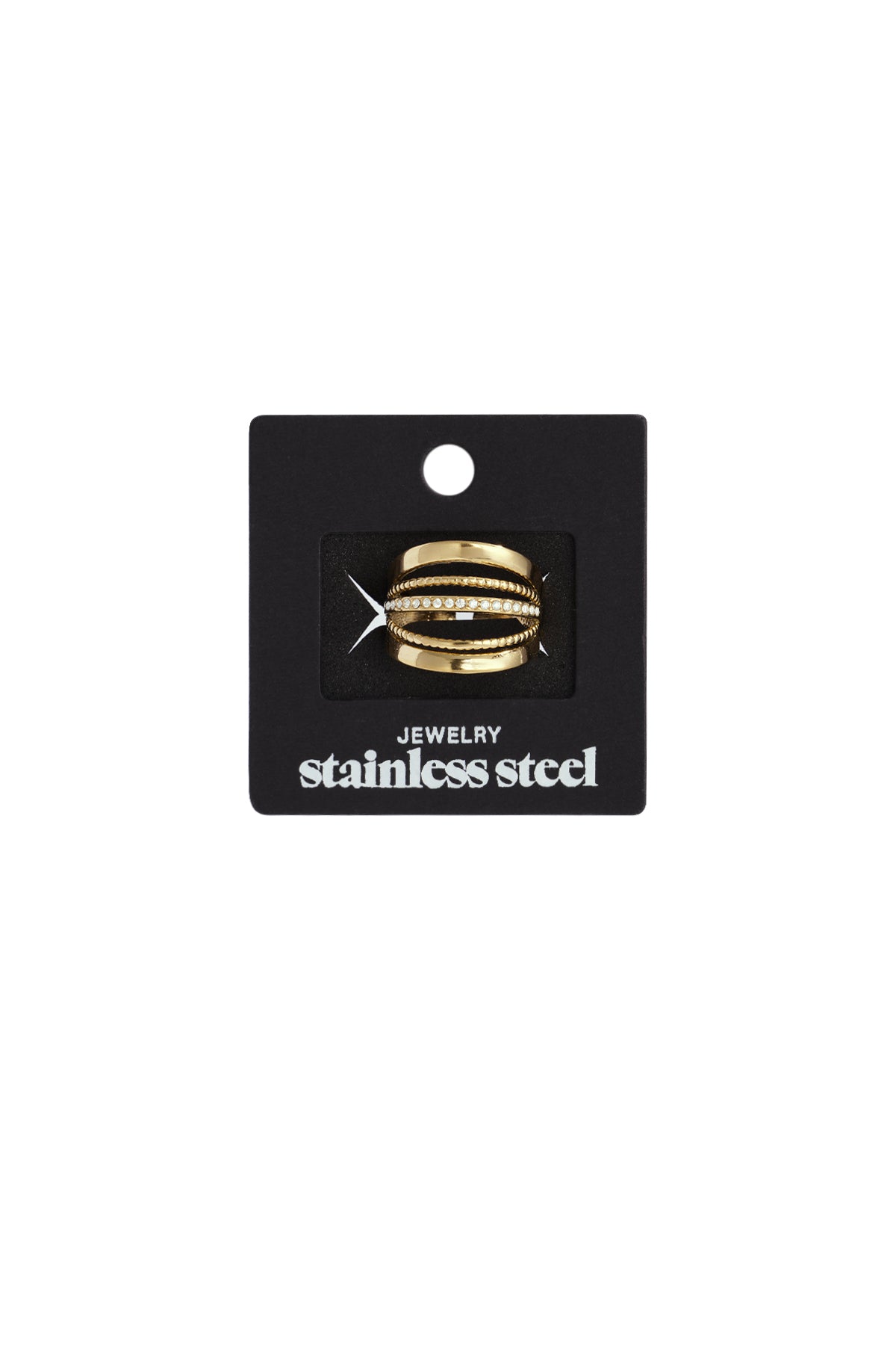 Stainless Steel Statement Rings lines Casual Daily Simple Series Women's jewelry