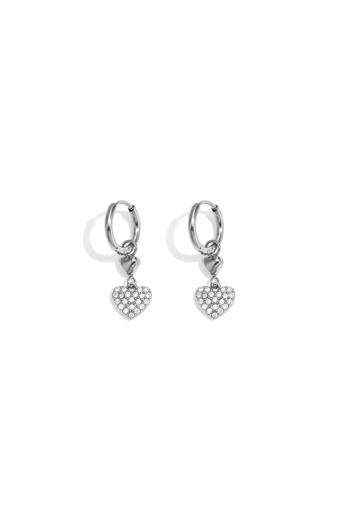 Stainless Steel Drop Earrings Heart Simple Daily Simple Series Women's jewelry