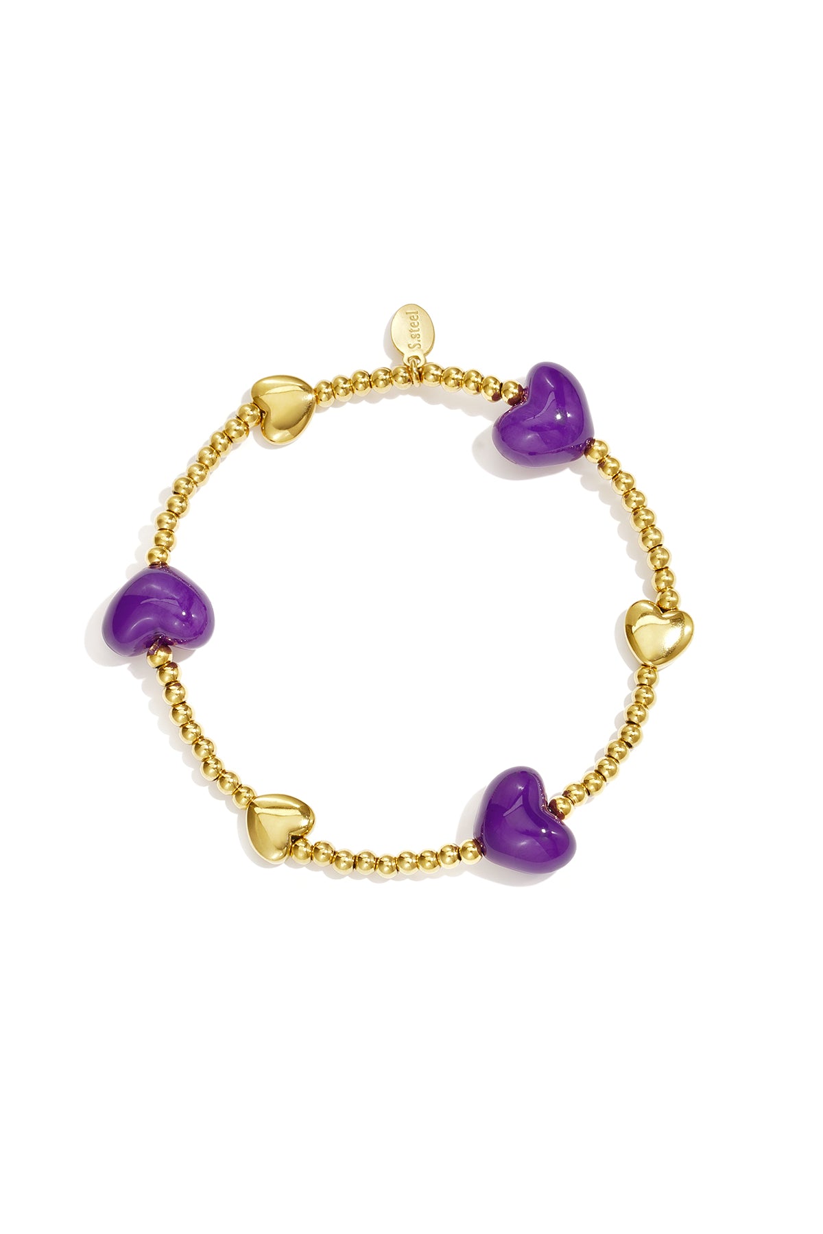 Stainless Steel Charm Bracelets Heart Simple Daily Simple Series Women's jewelry