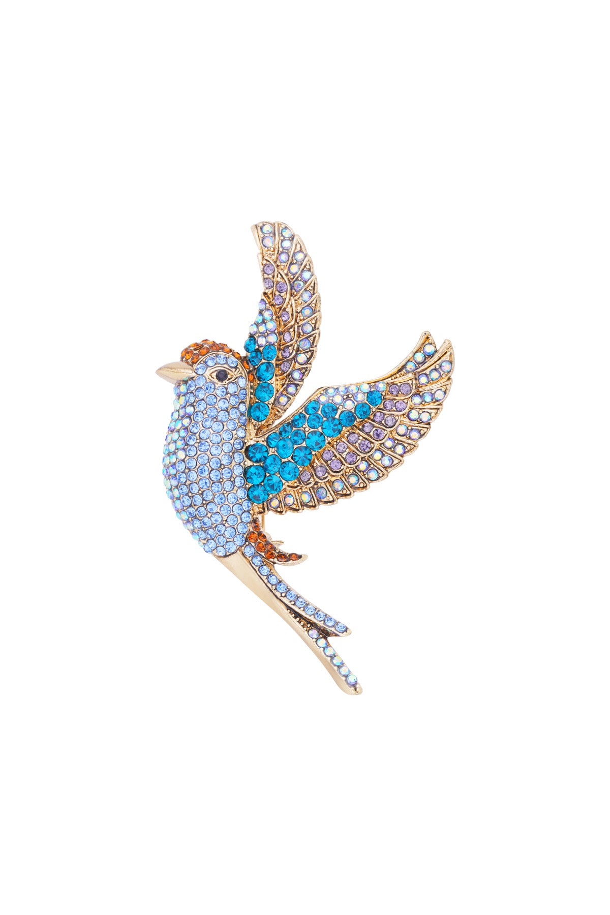 Colorful wings brooch