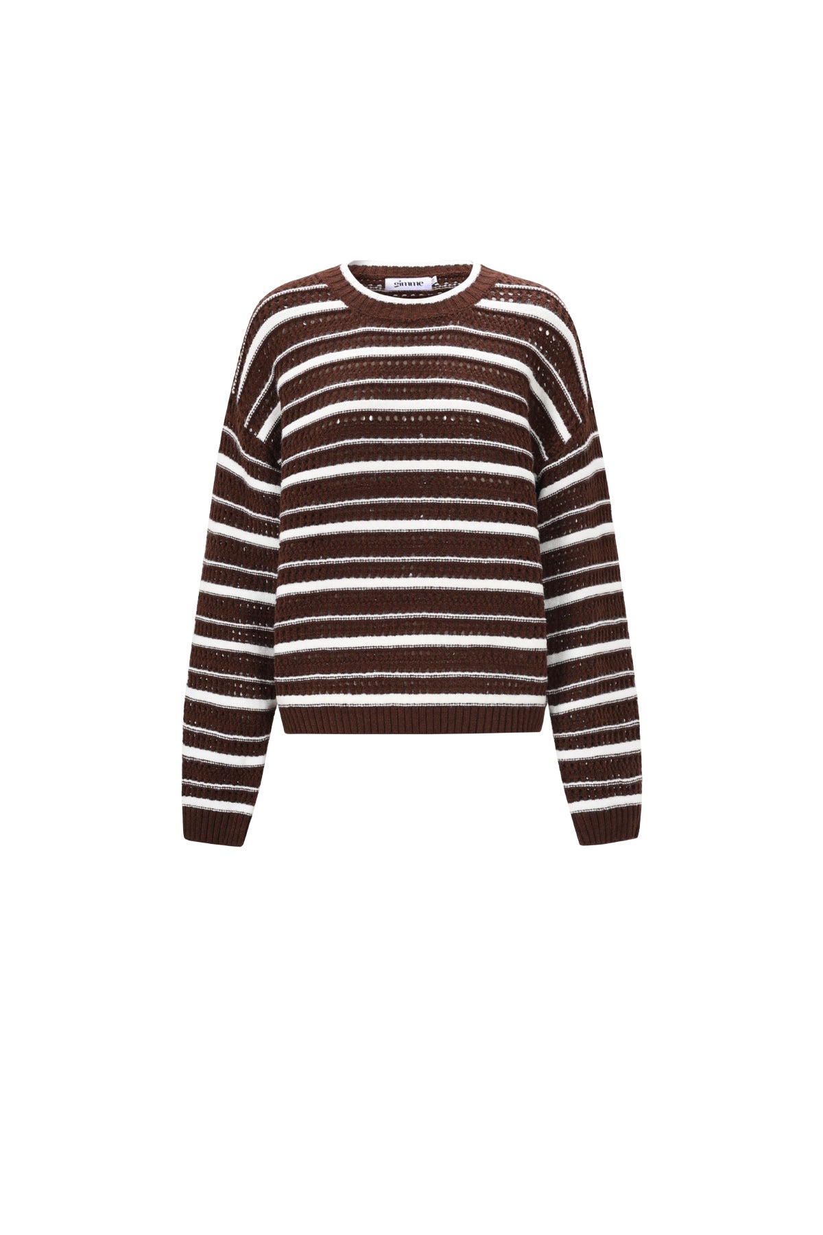 Knitted Polyester Fiber Women's Knit Sweaters Casual Stripes