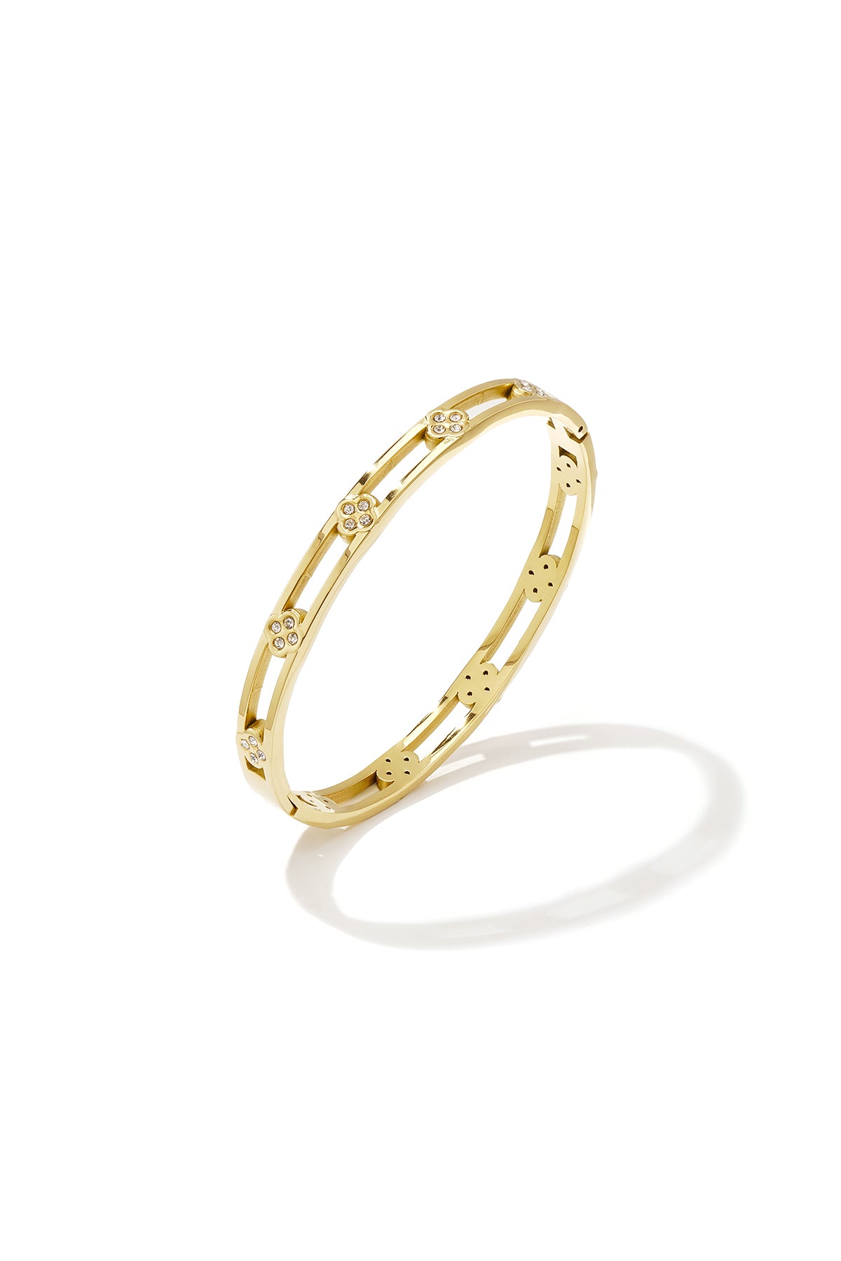Stainless Steel Bangles Clover Simple Daily Simple Series Women's jewelry