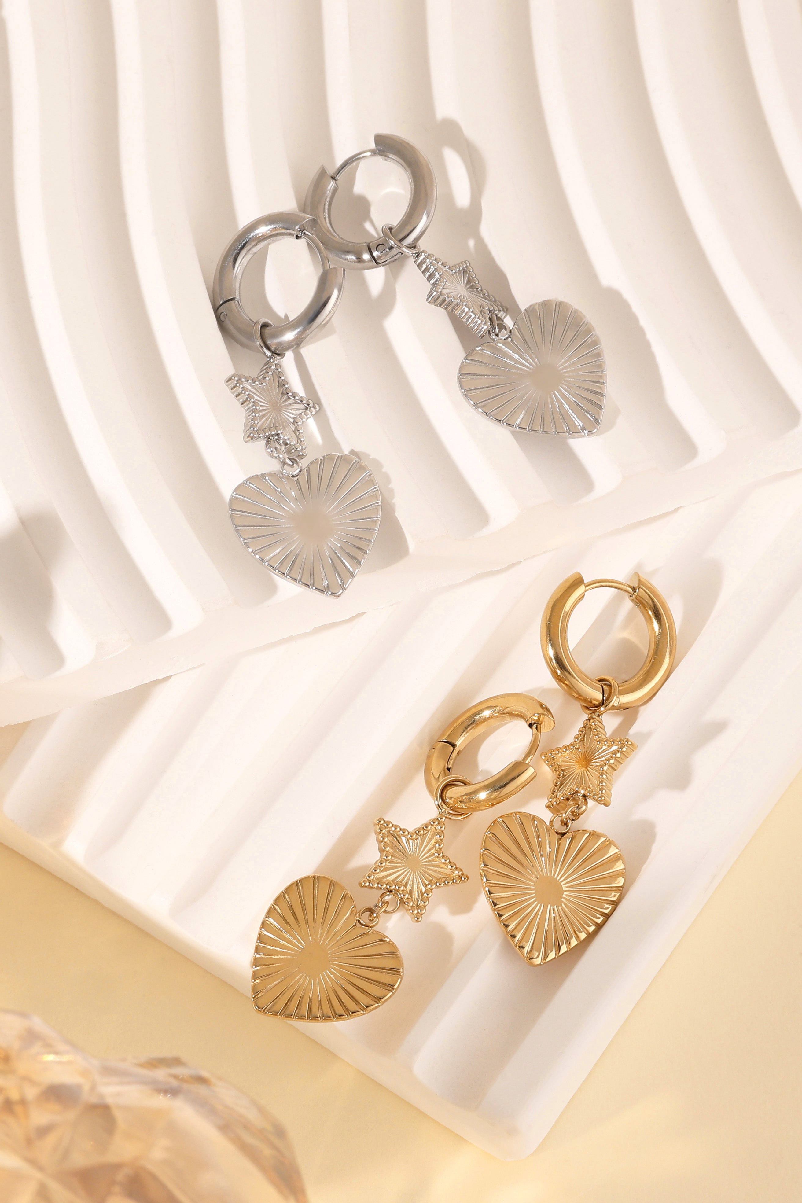 star heart earrings