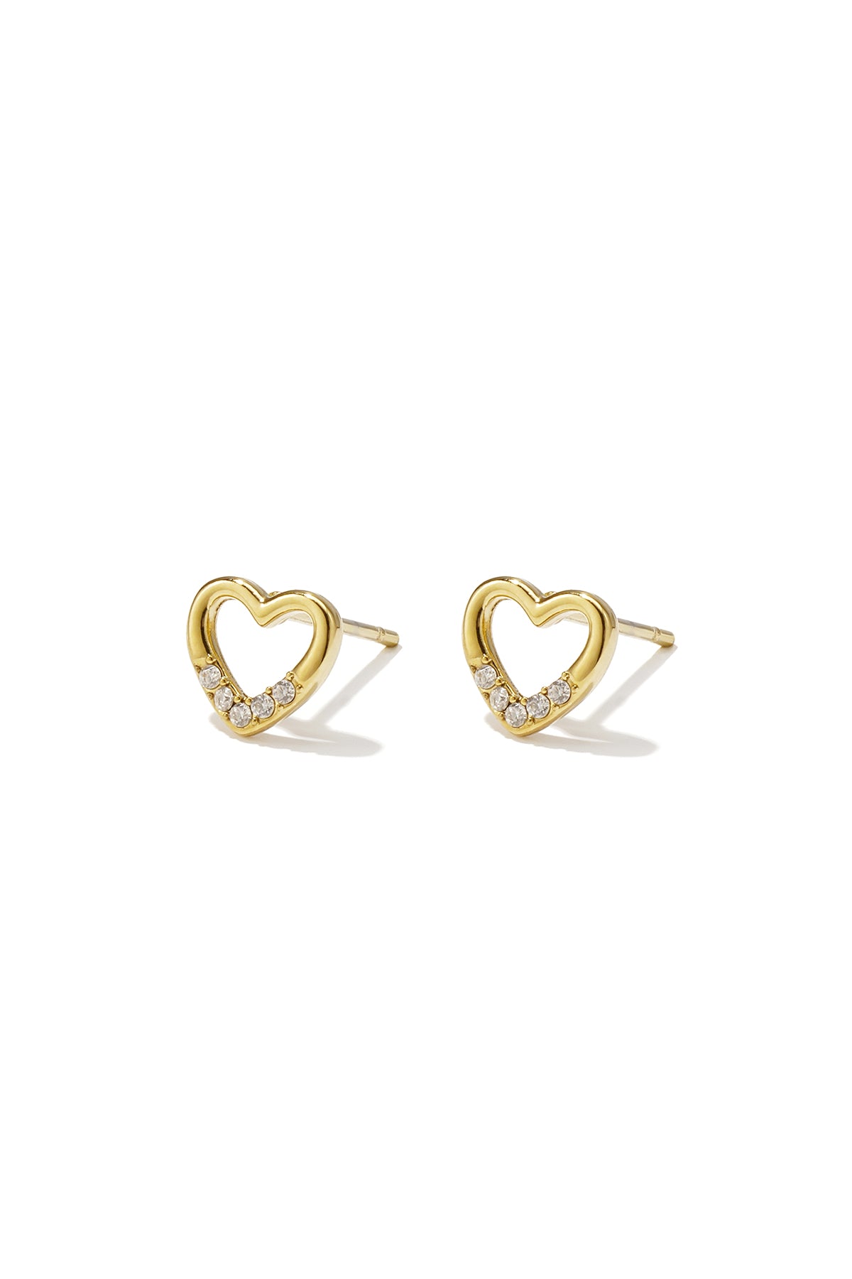 Stainless Steel Stud Earrings Heart Simple Daily Simple Series Women's jewelry