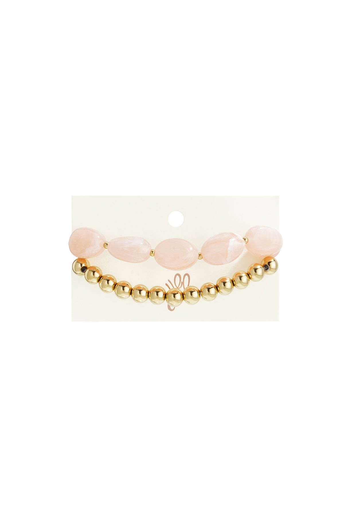 Bracelet set with organic beads