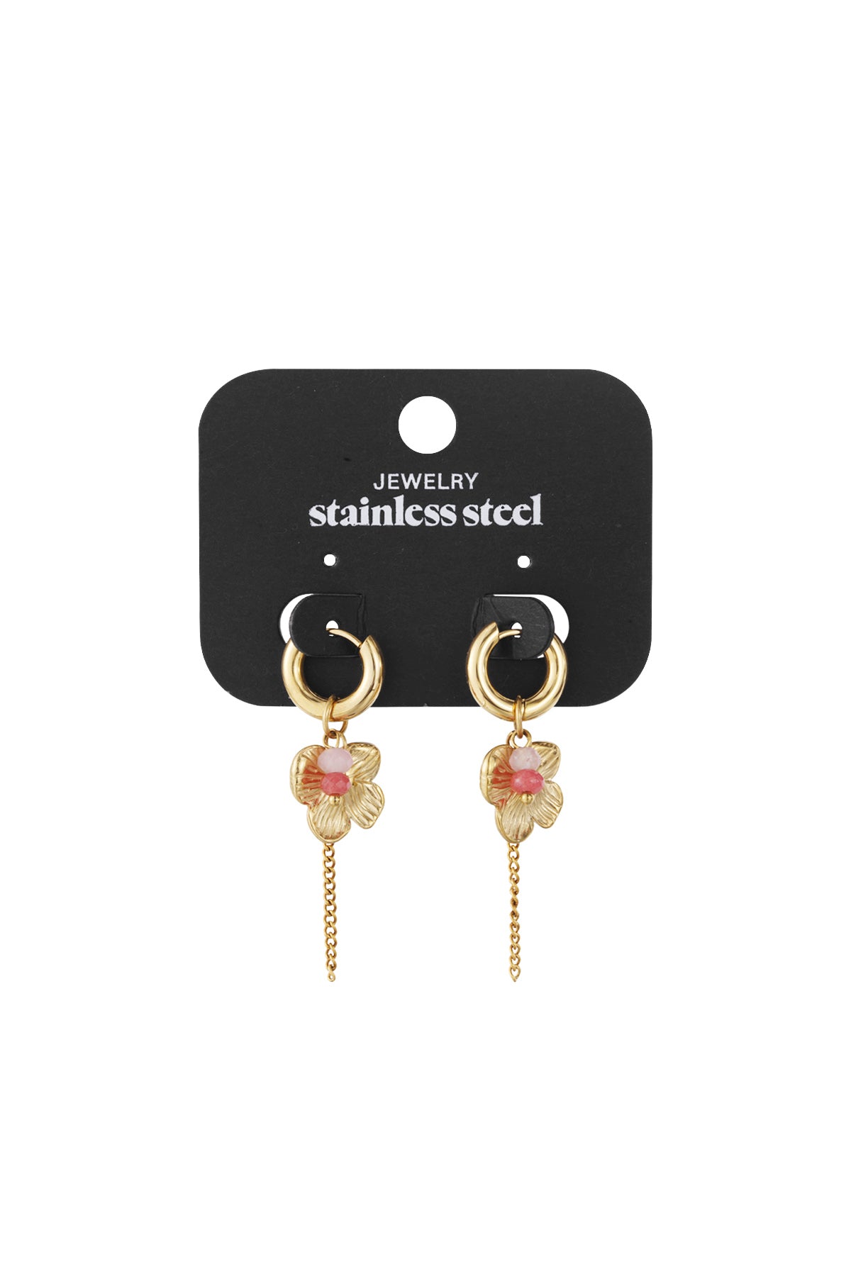 Stainless Steel Drop Earrings Flower Casual Daily Simple Series Women's jewelry