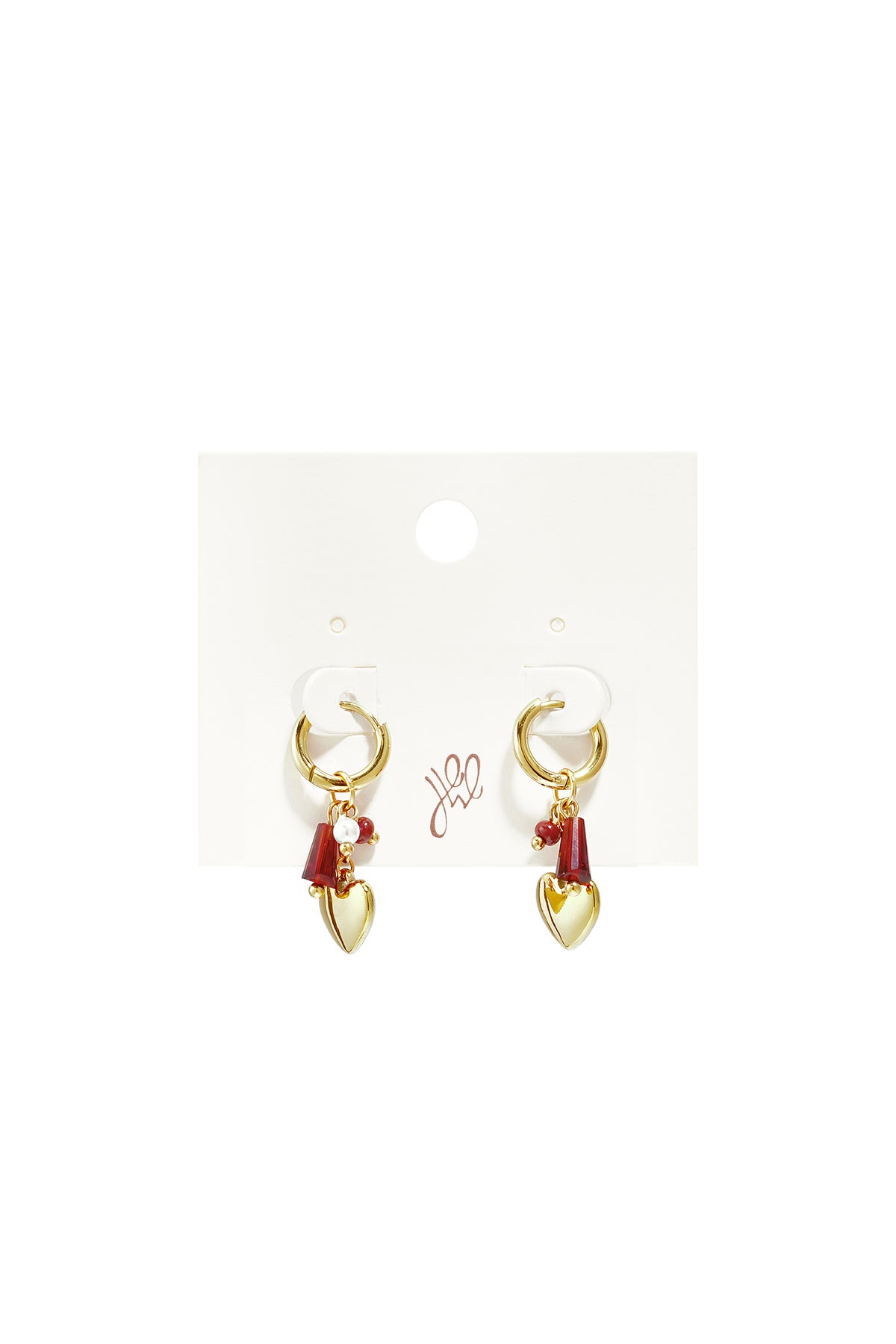 Stainless Steel Beads Earrings Heart Simple Daily Simple Series Women's jewelry
