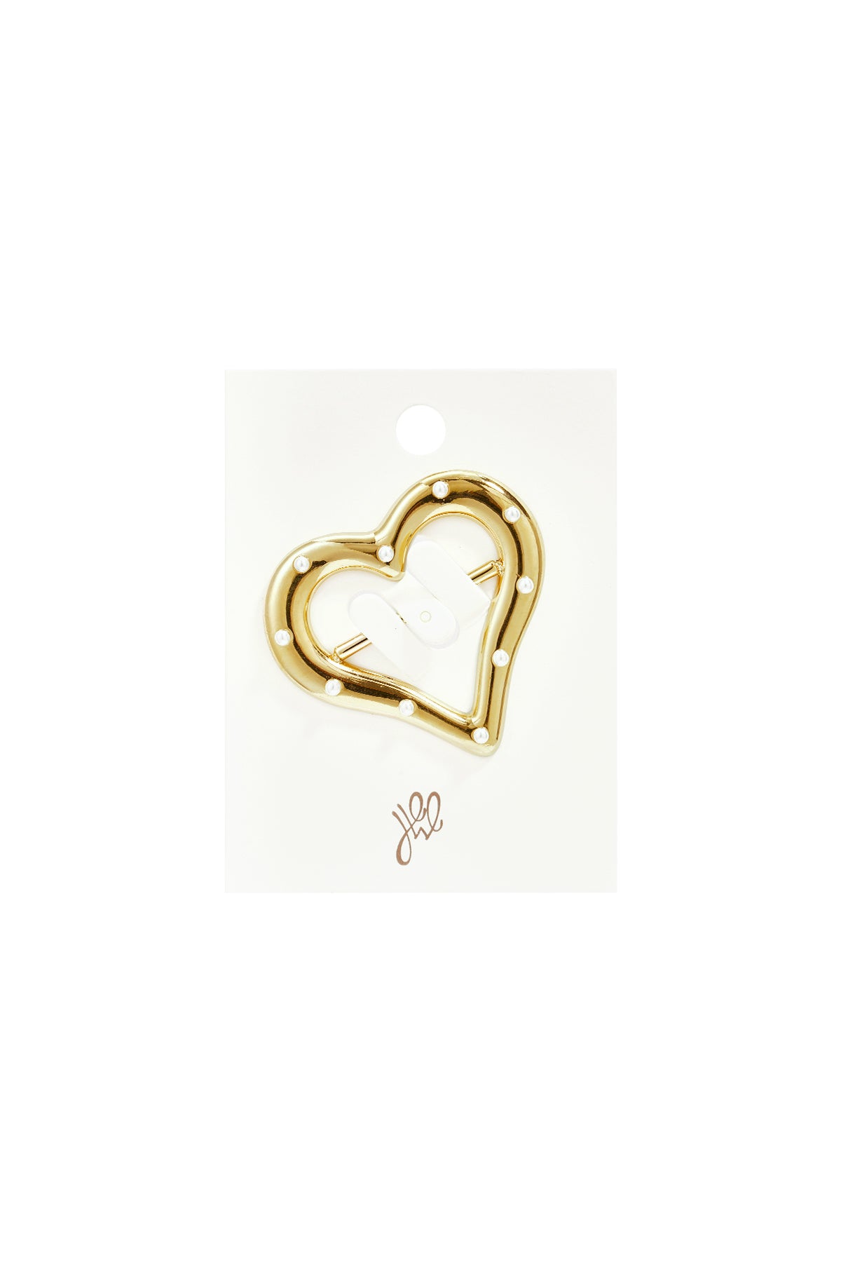 Silk Scarf Clip Heart Simple Stainless Steel Daily Accessories