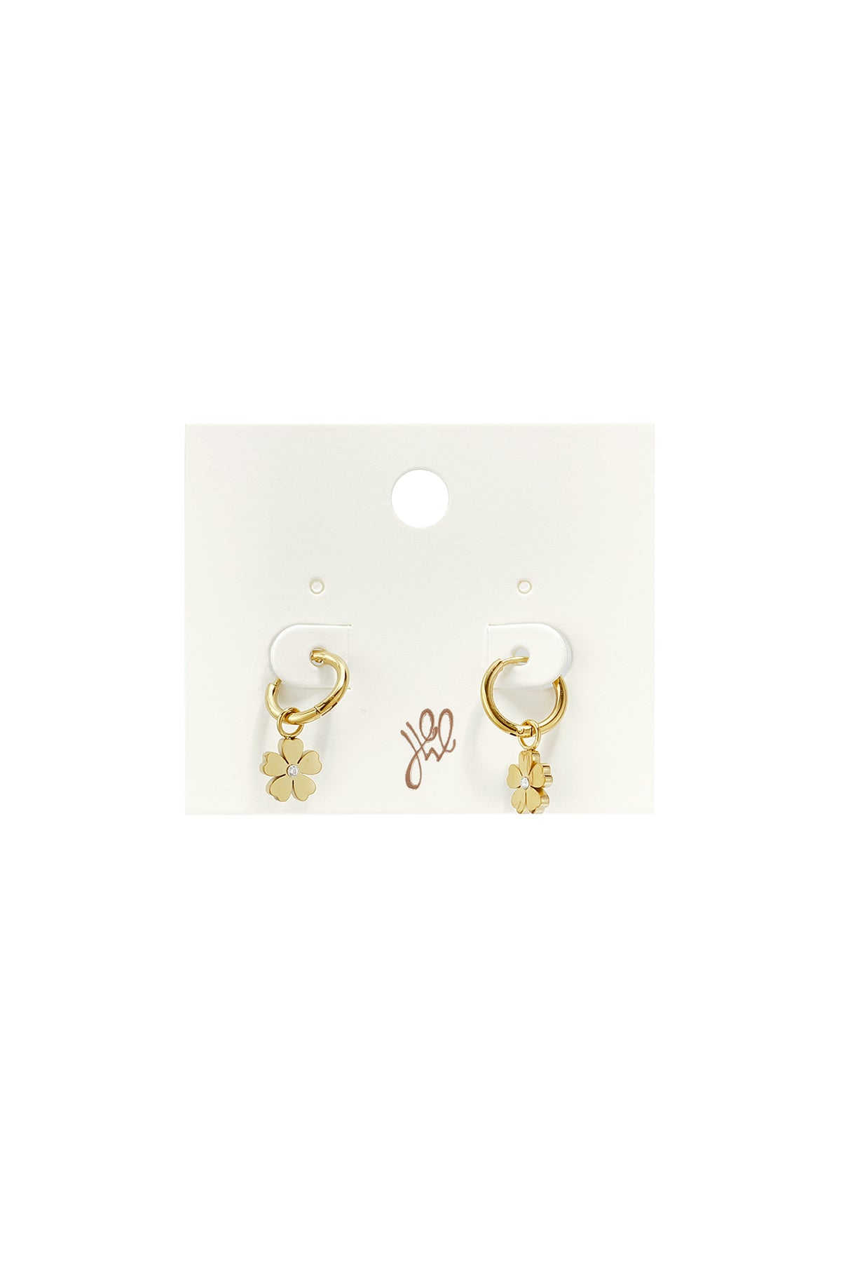 Stainless Steel Drop Earrings Flower Simple Daily Simple Series Women's jewelry