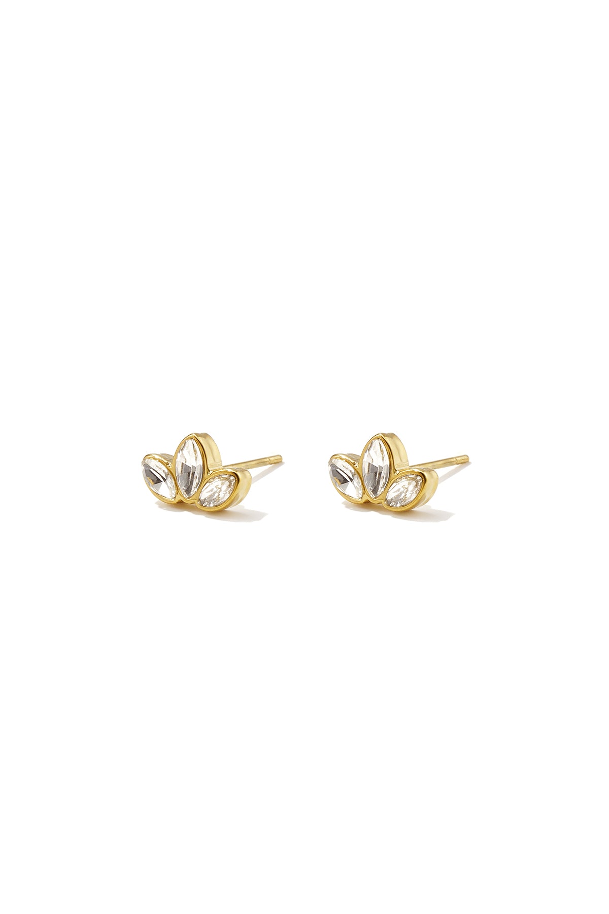 Stainless Steel Stud Earrings Leaf Simple Daily Simple Series Women's jewelry