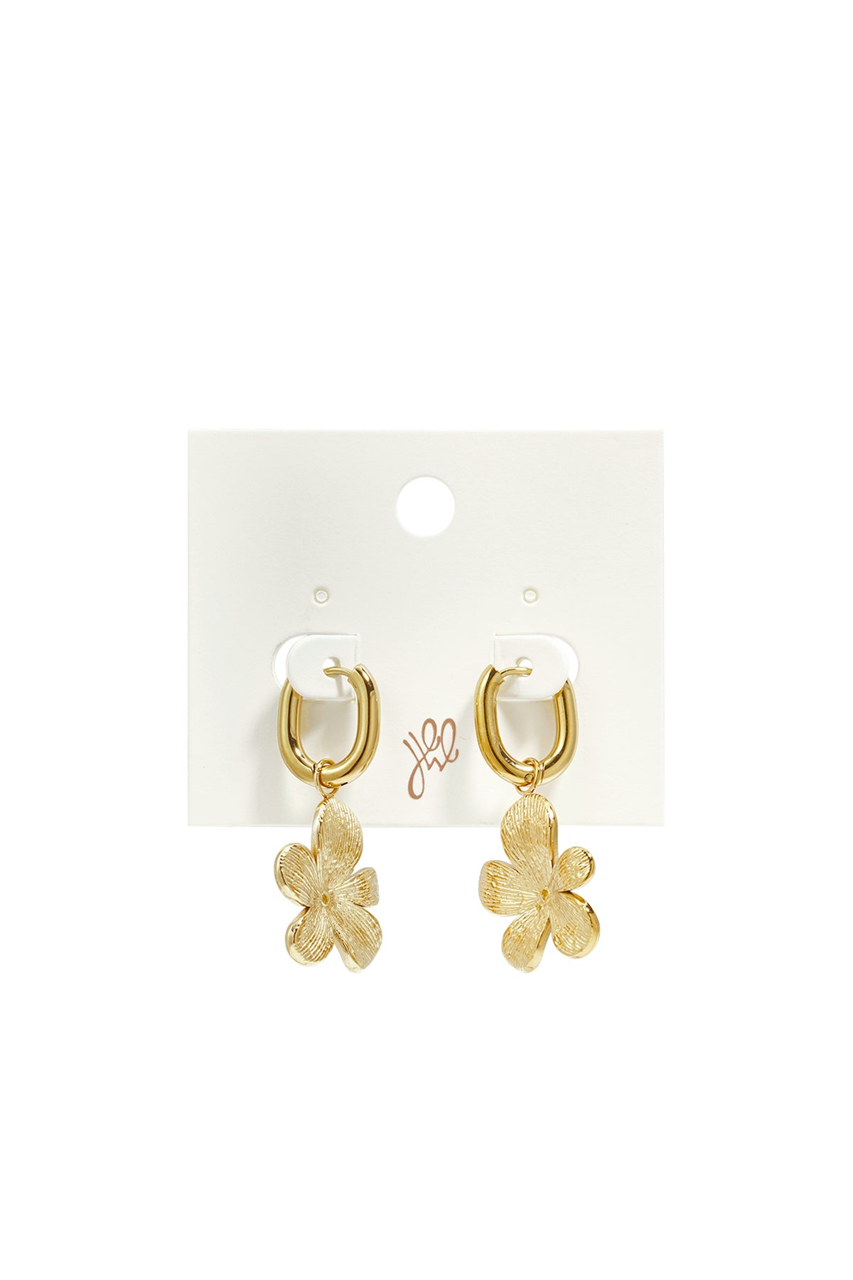 Stainless Steel Drop Earrings Flower Simple Daily Simple Series Women's jewelry