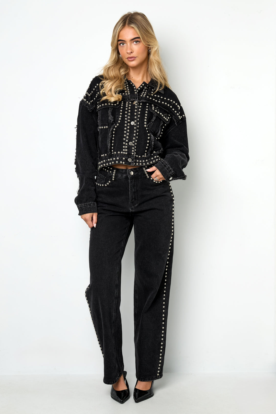 Woven Cotton Women's Straight Leg Pants Street Solid Color