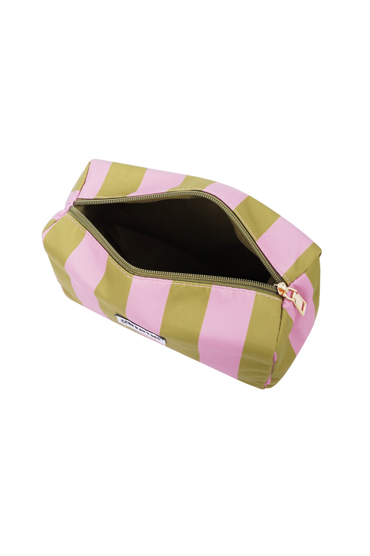 Make-up bag large stripes - Pink green
