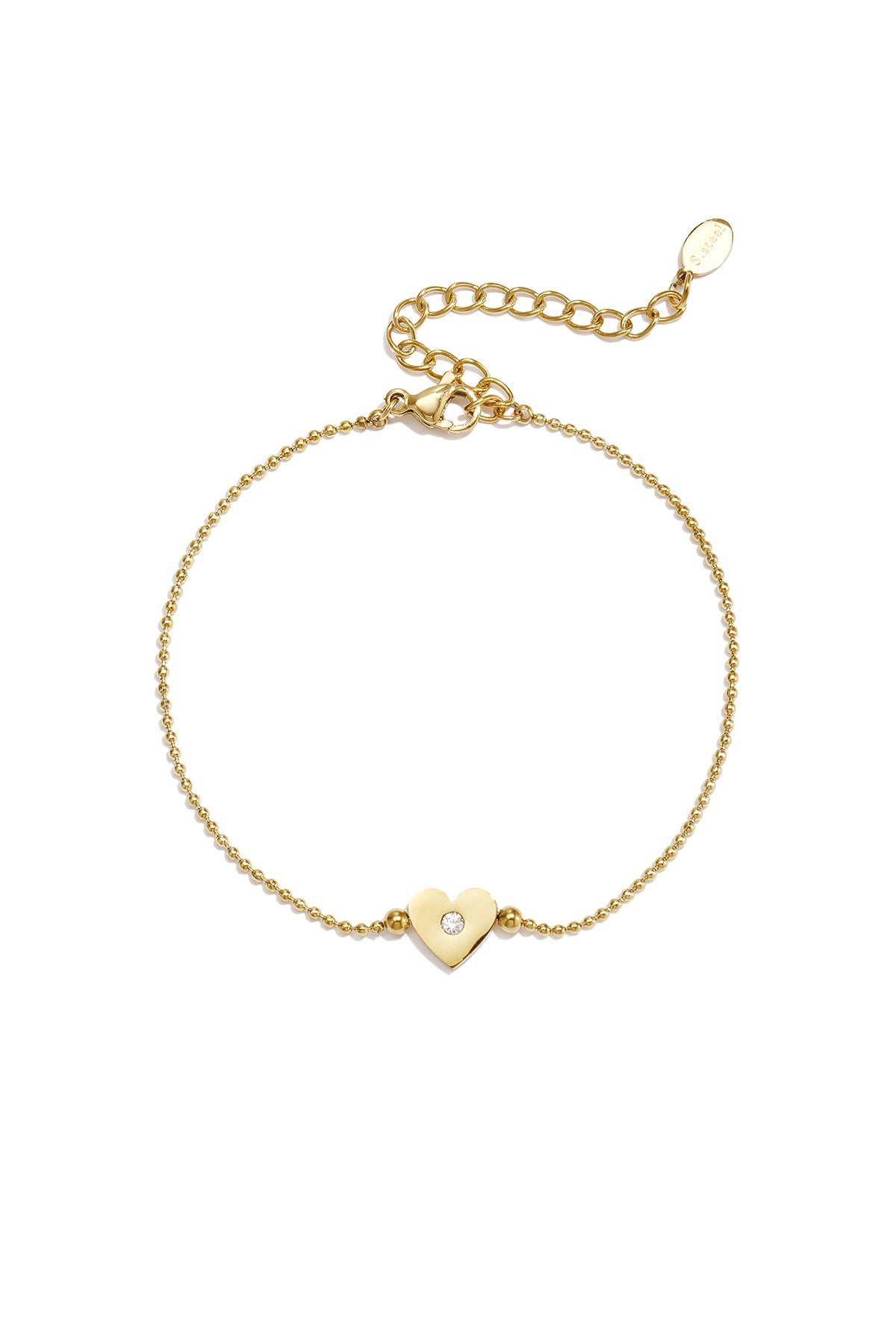 Stainless Steel Charm Bracelets Heart Simple Daily Simple Series Women's jewelry