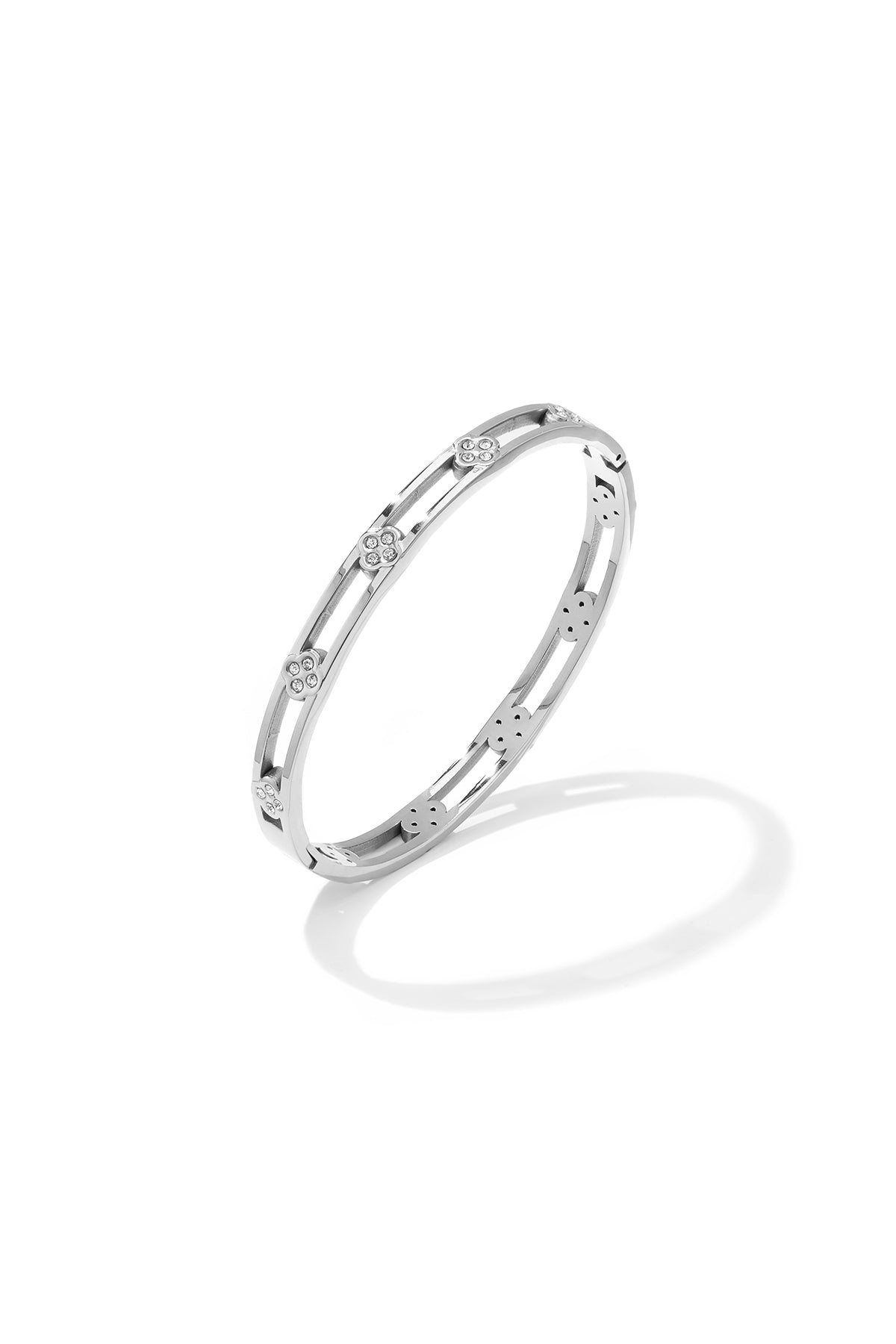 Stainless Steel Bangles Clover Simple Daily Simple Series Women's jewelry