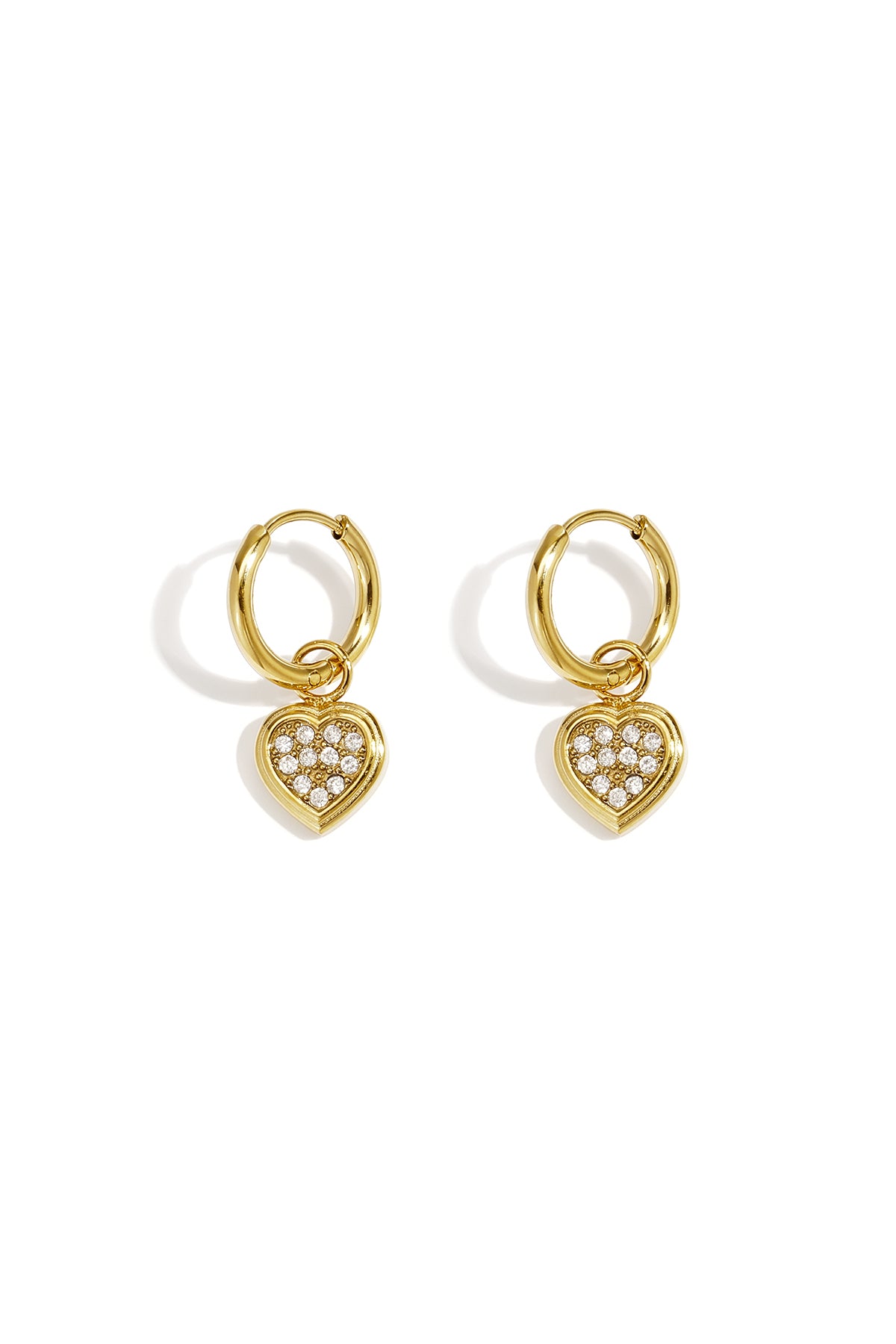 Stainless Steel Drop Earrings Heart Simple Daily Simple Series Women's jewelry