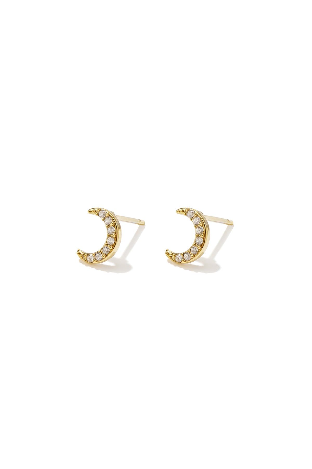 Stainless Steel Stud Earrings Moon Simple Daily Simple Series Women's jewelry