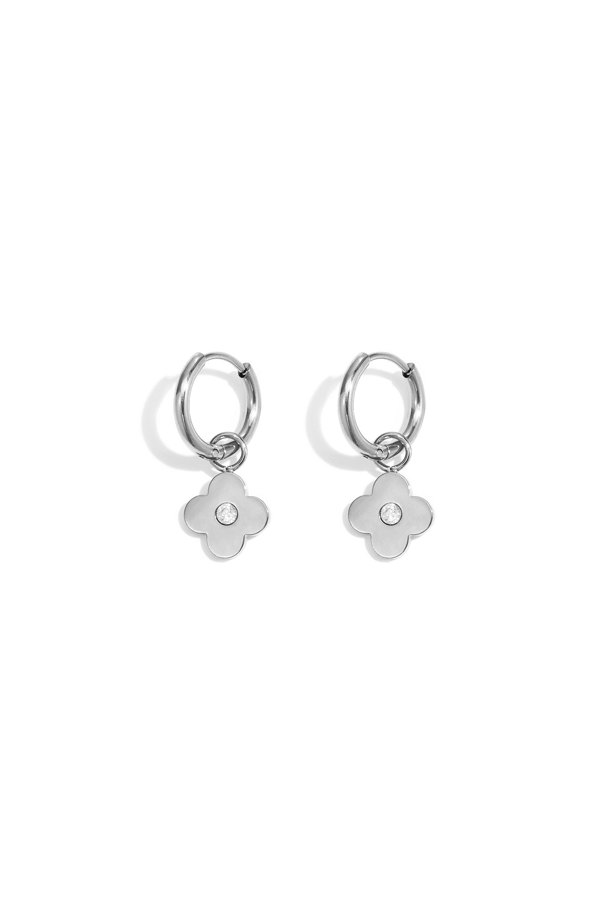 Stainless Steel Drop Earrings Clover Simple Daily Simple Series Women's jewelry
