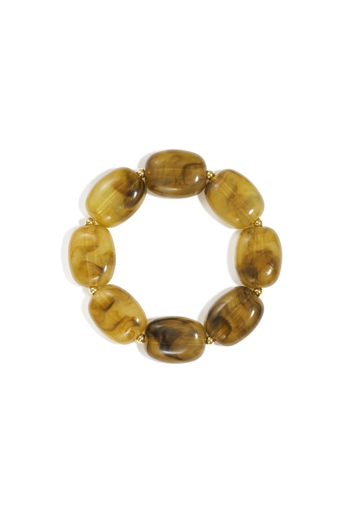 Bracelet with squoval beads