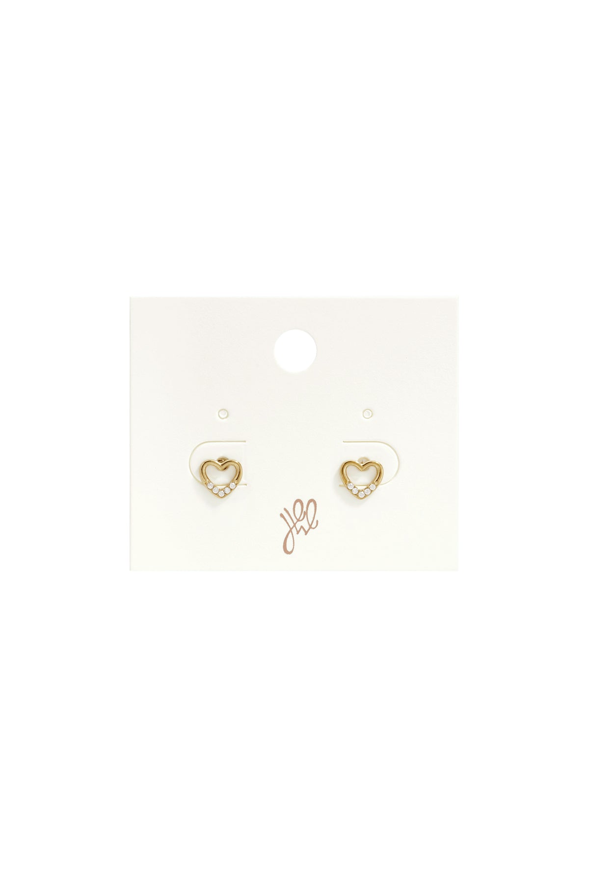 Stainless Steel Stud Earrings Heart Simple Daily Simple Series Women's jewelry
