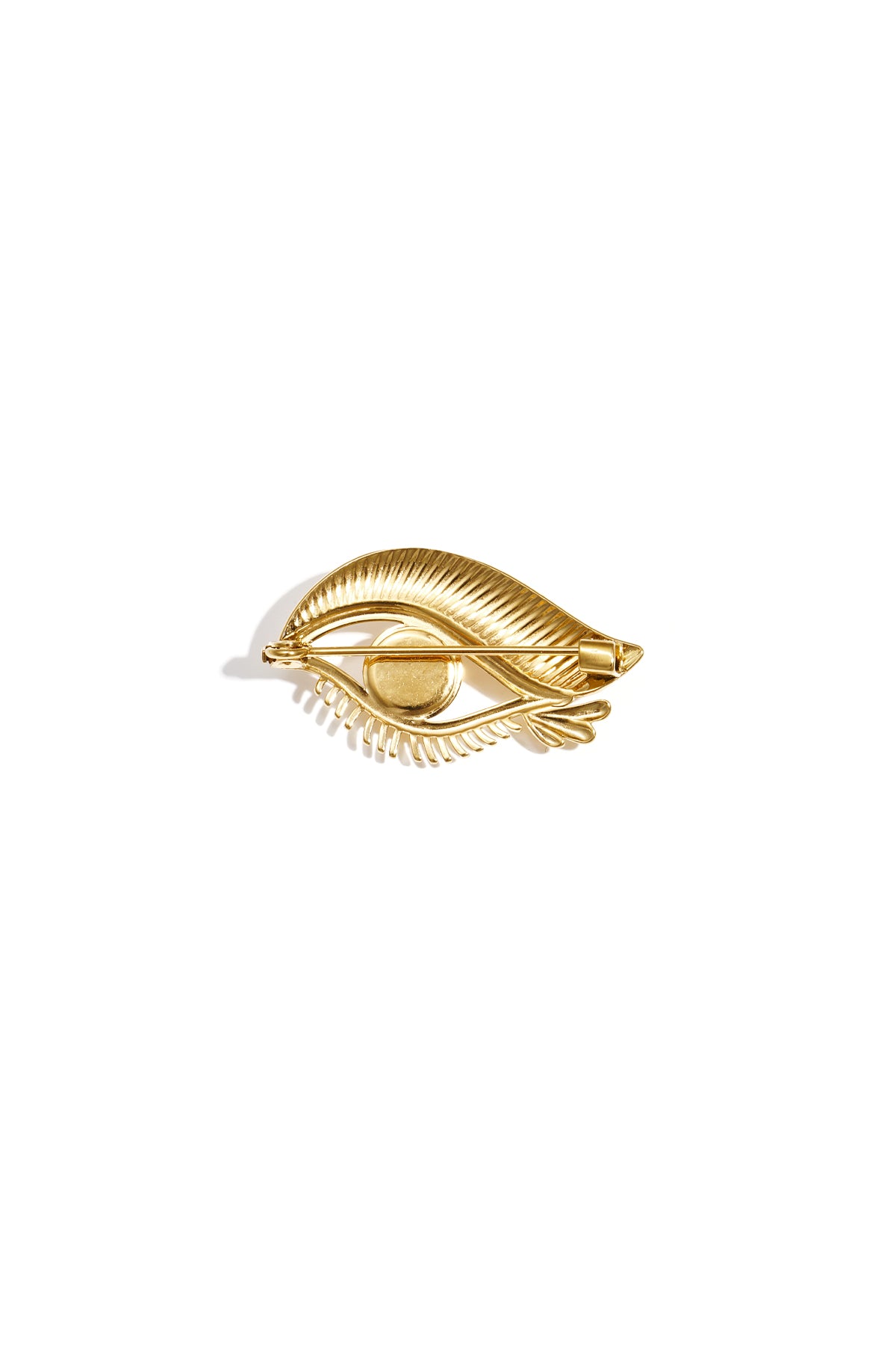 Eye brooch with stone