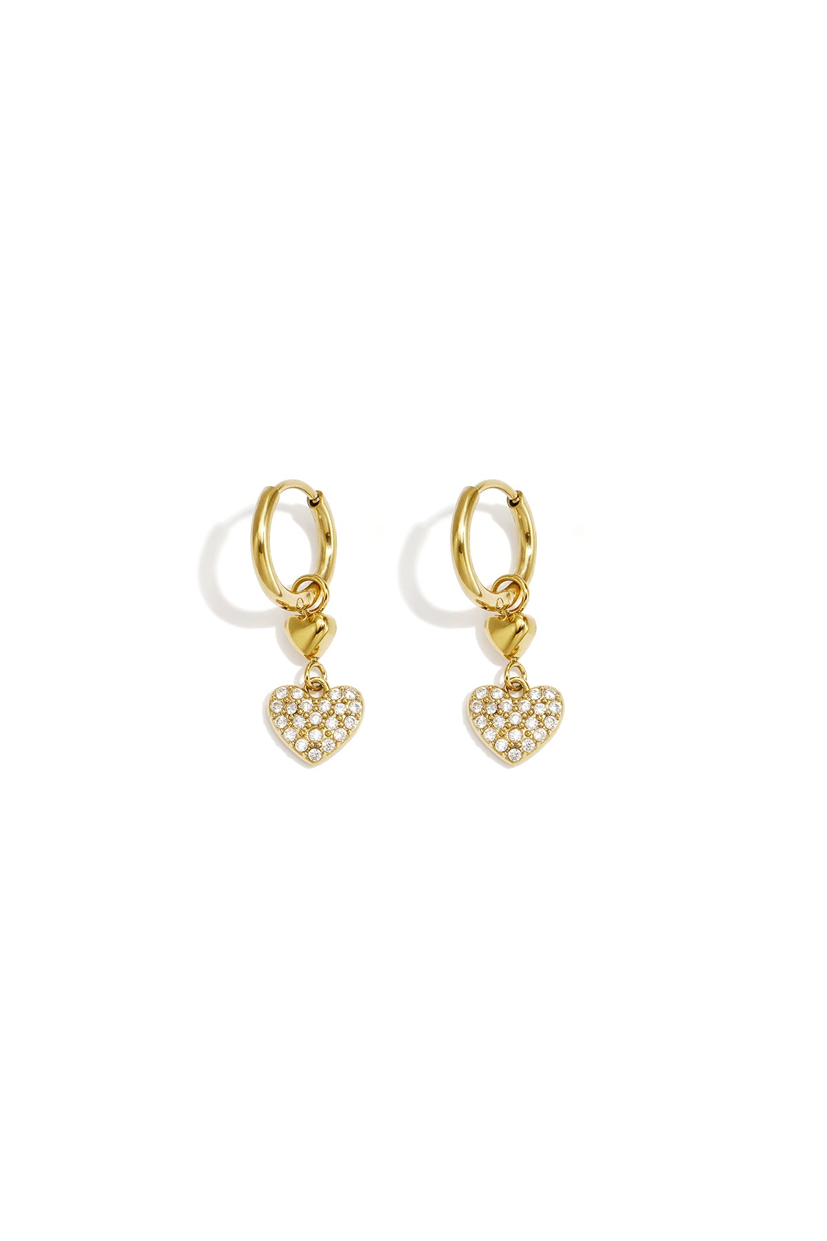 Stainless Steel Drop Earrings Heart Simple Daily Simple Series Women's jewelry
