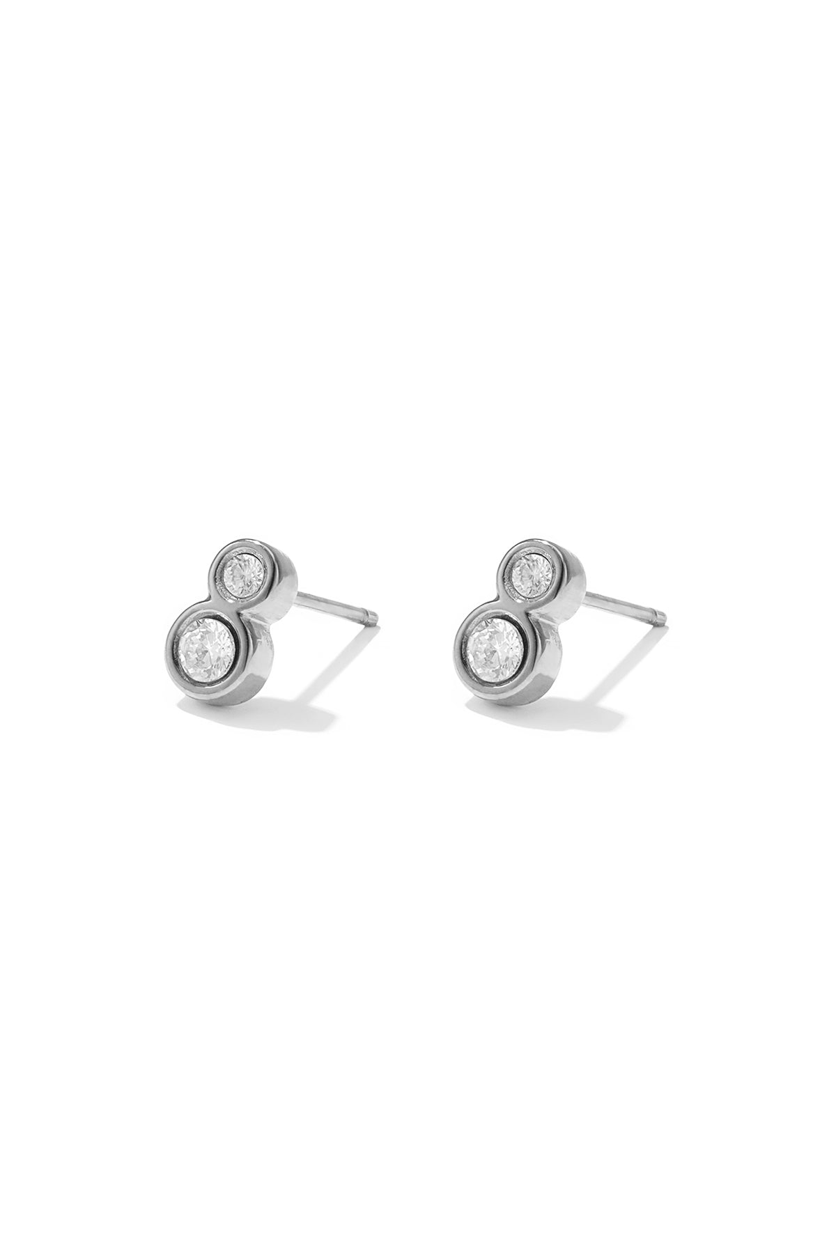 Stainless Steel Stud Earrings Circle Simple Daily Simple Series Women's jewelry