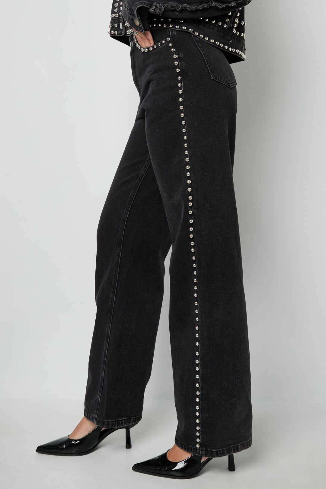 Woven Cotton Women's Straight Leg Pants Street Solid Color