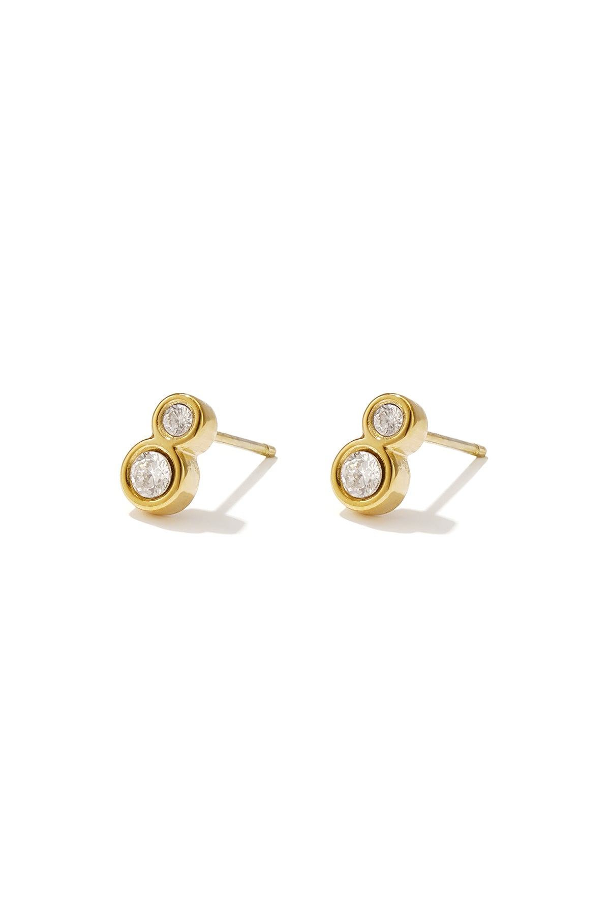 Stainless Steel Stud Earrings Circle Simple Daily Simple Series Women's jewelry
