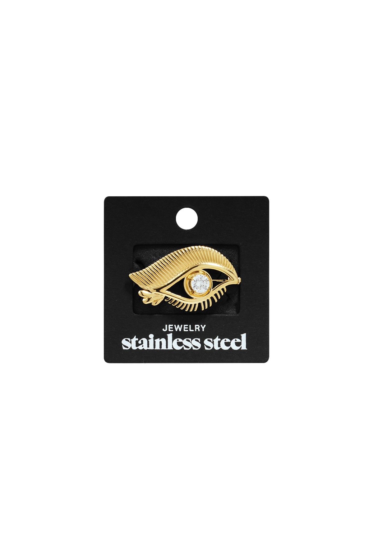 Eye brooch with stone