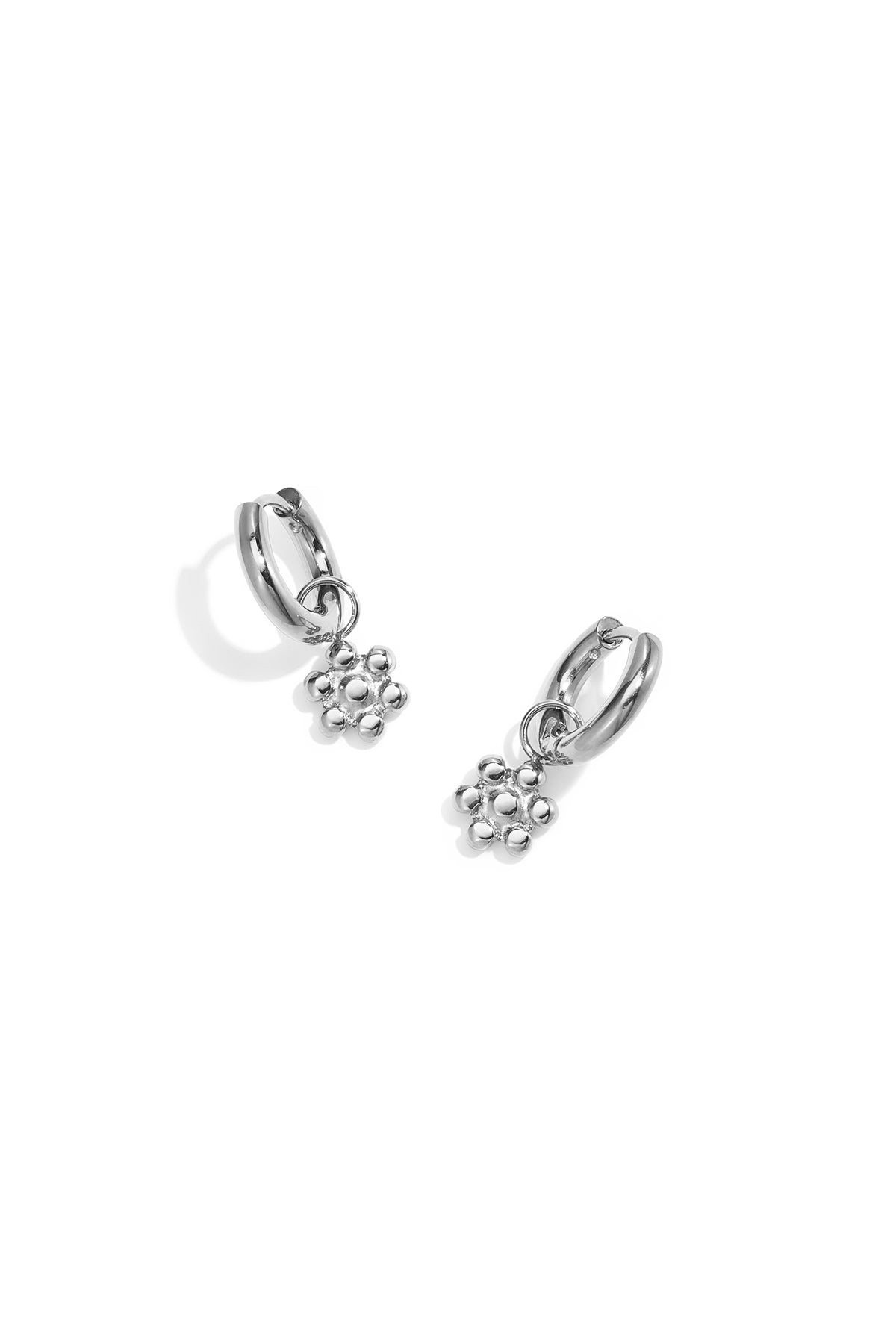 Stainless Steel Drop Earrings Flower Simple Daily Simple Series Women's jewelry