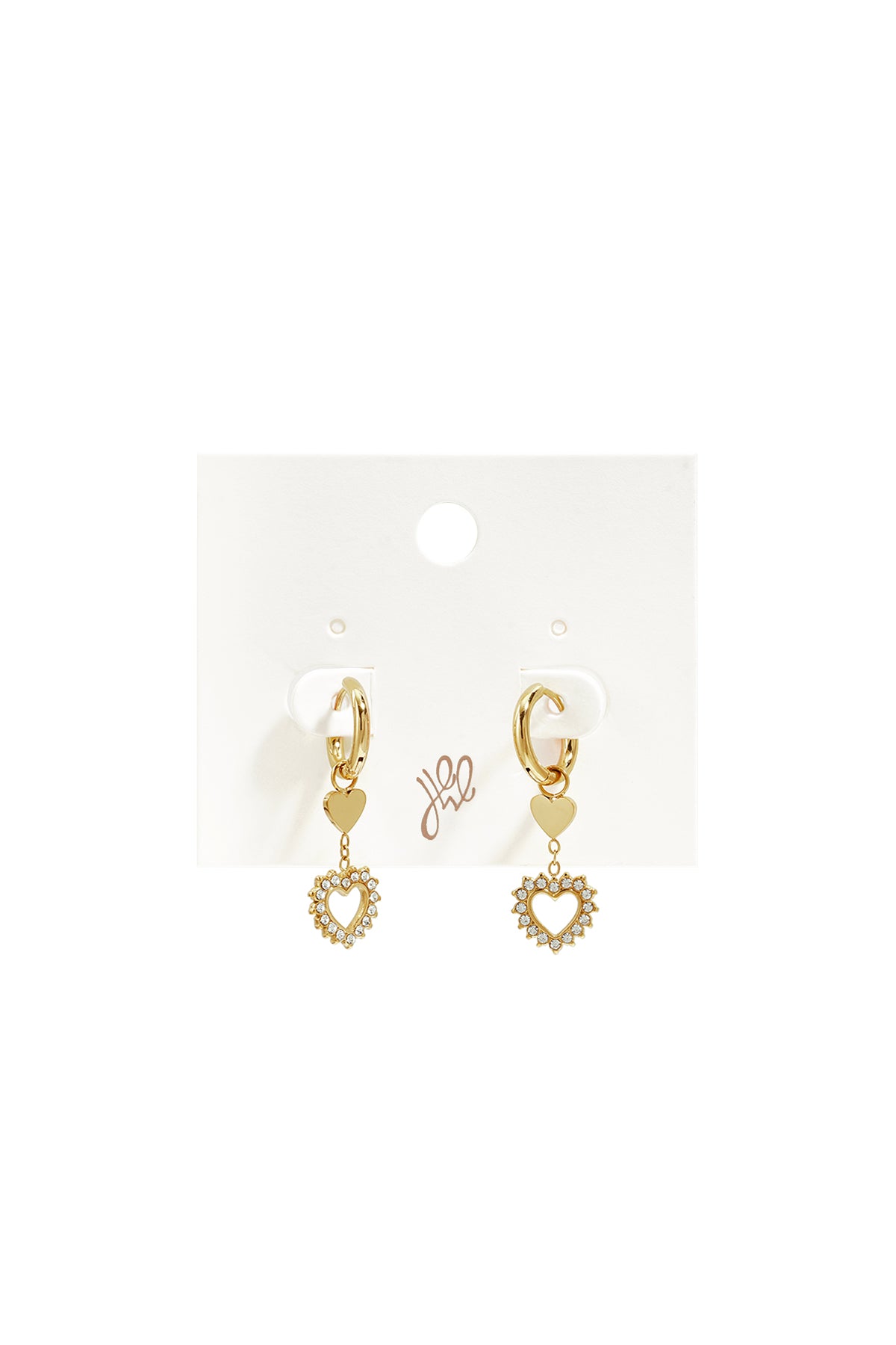 Stainless Steel Drop Earrings Heart Simple Daily Simple Series Women's jewelry