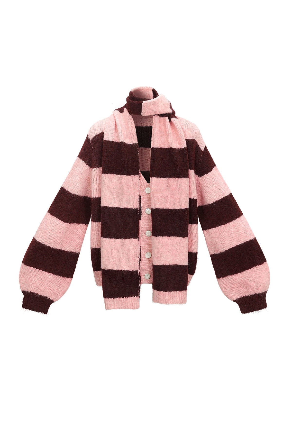 Casual Stripes Loose Fit Polyester Fiber (Polyester) Knit sweaters