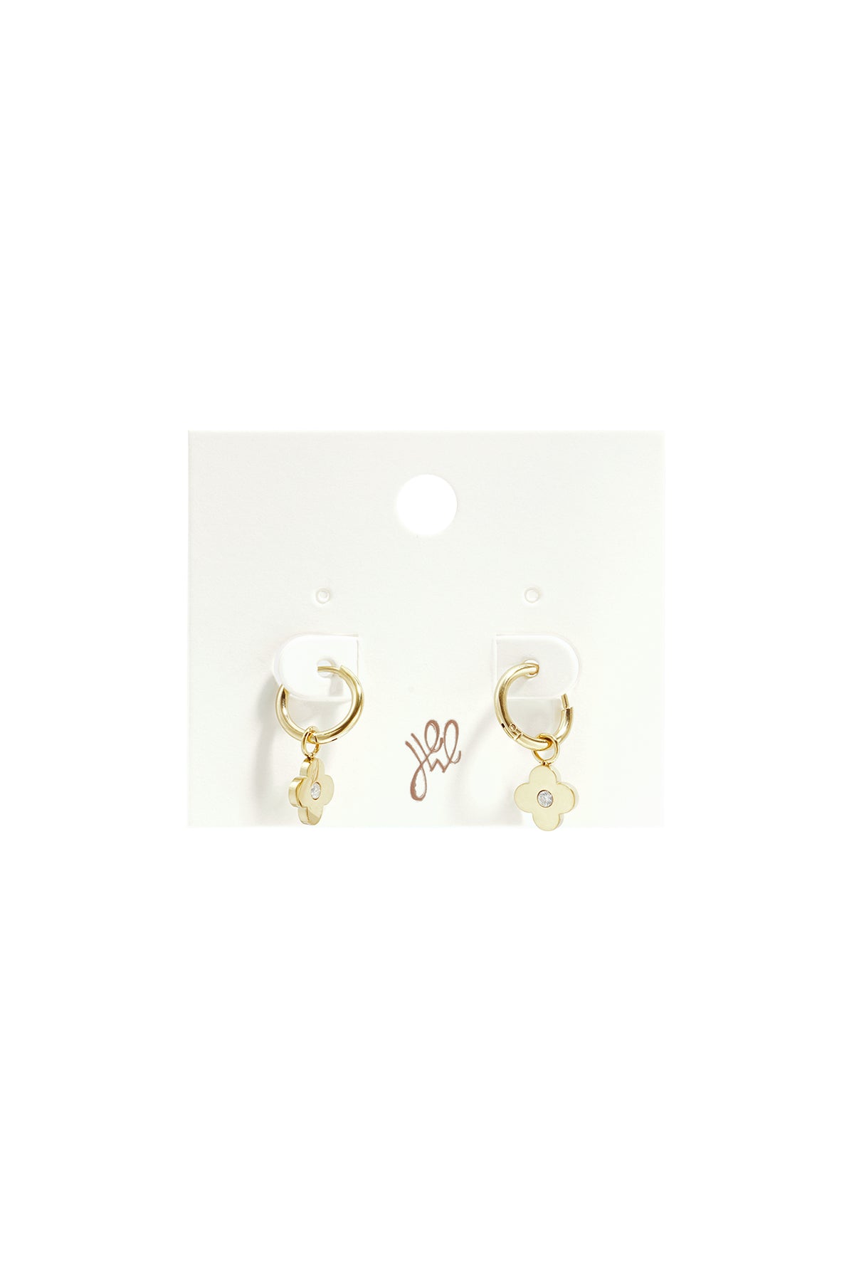 Stainless Steel Drop Earrings Clover Simple Daily Simple Series Women's jewelry