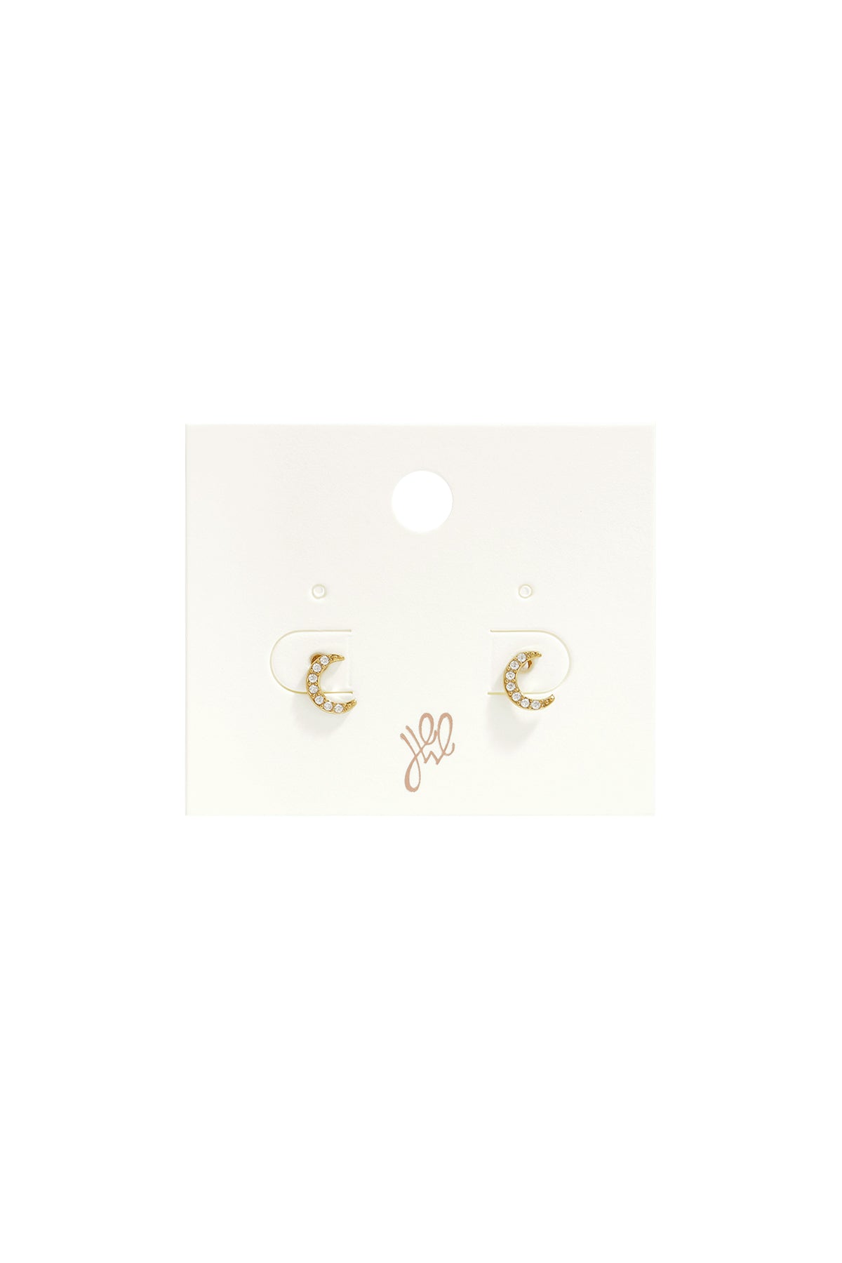 Stainless Steel Stud Earrings Moon Simple Daily Simple Series Women's jewelry