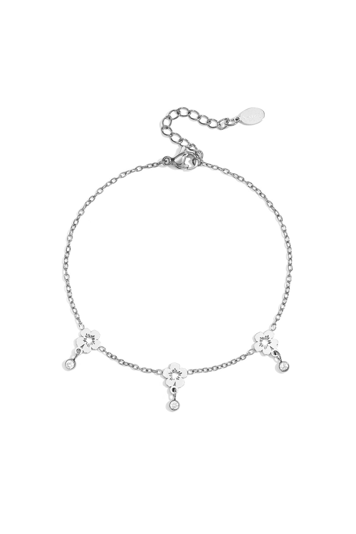 Stainless Steel Charm Bracelets Flower Simple Daily Simple Series Women's jewelry