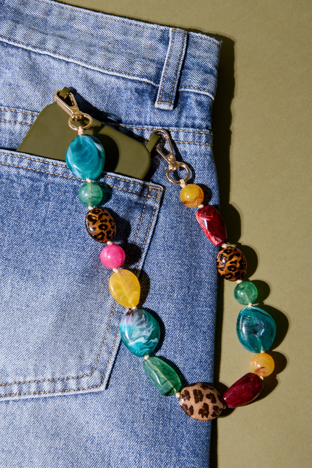 Phone Chain Beads Simple Acrylic Daily Accessories