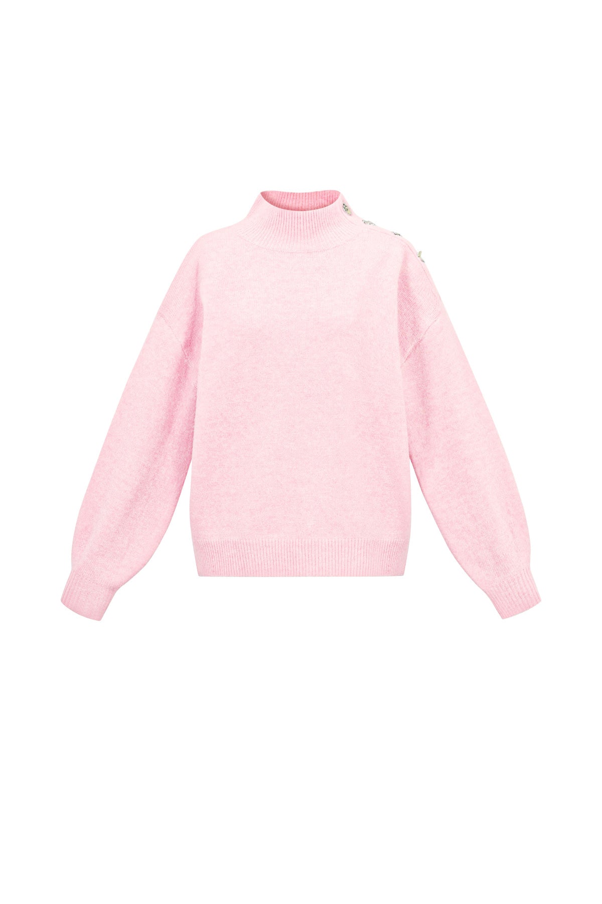 Knitted Polyester Fiber Women's Turtleneck Sweater Casual Solid Color