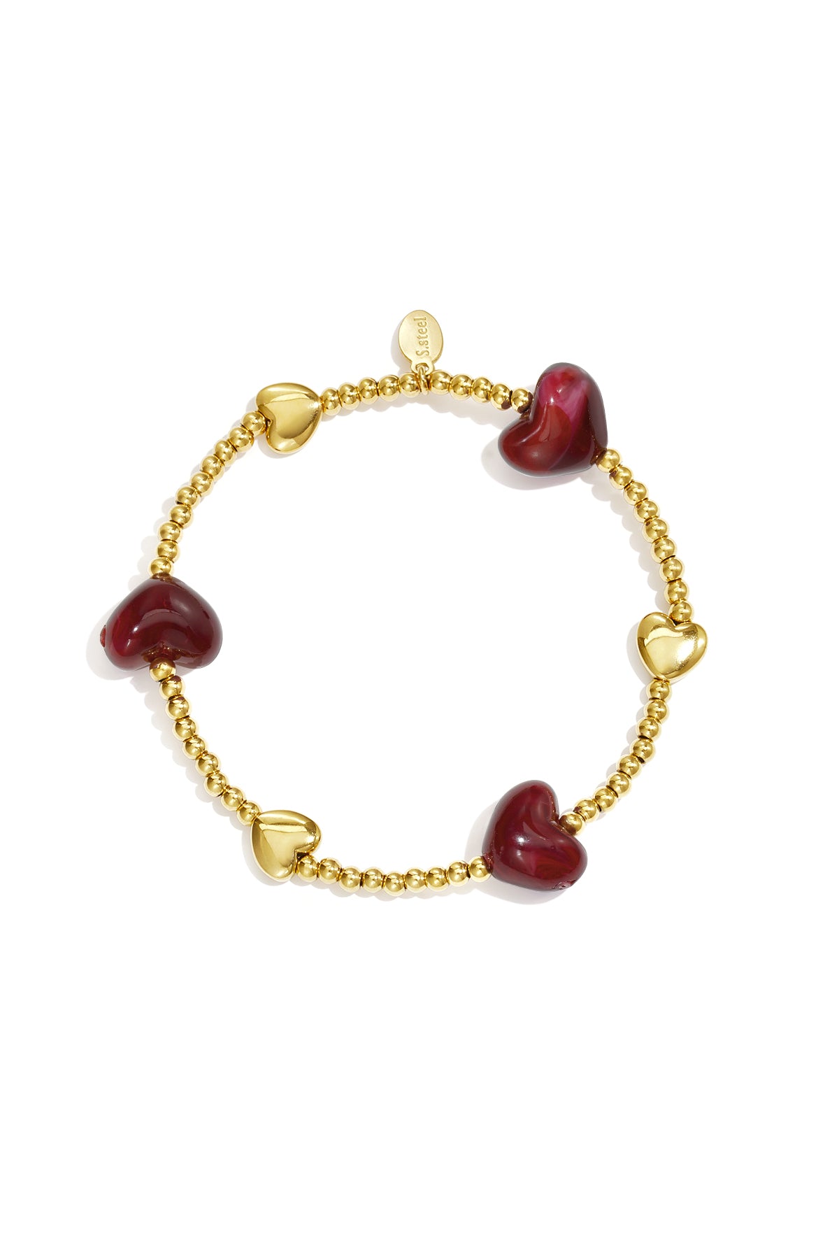 Stainless Steel Charm Bracelets Heart Simple Daily Simple Series Women's jewelry