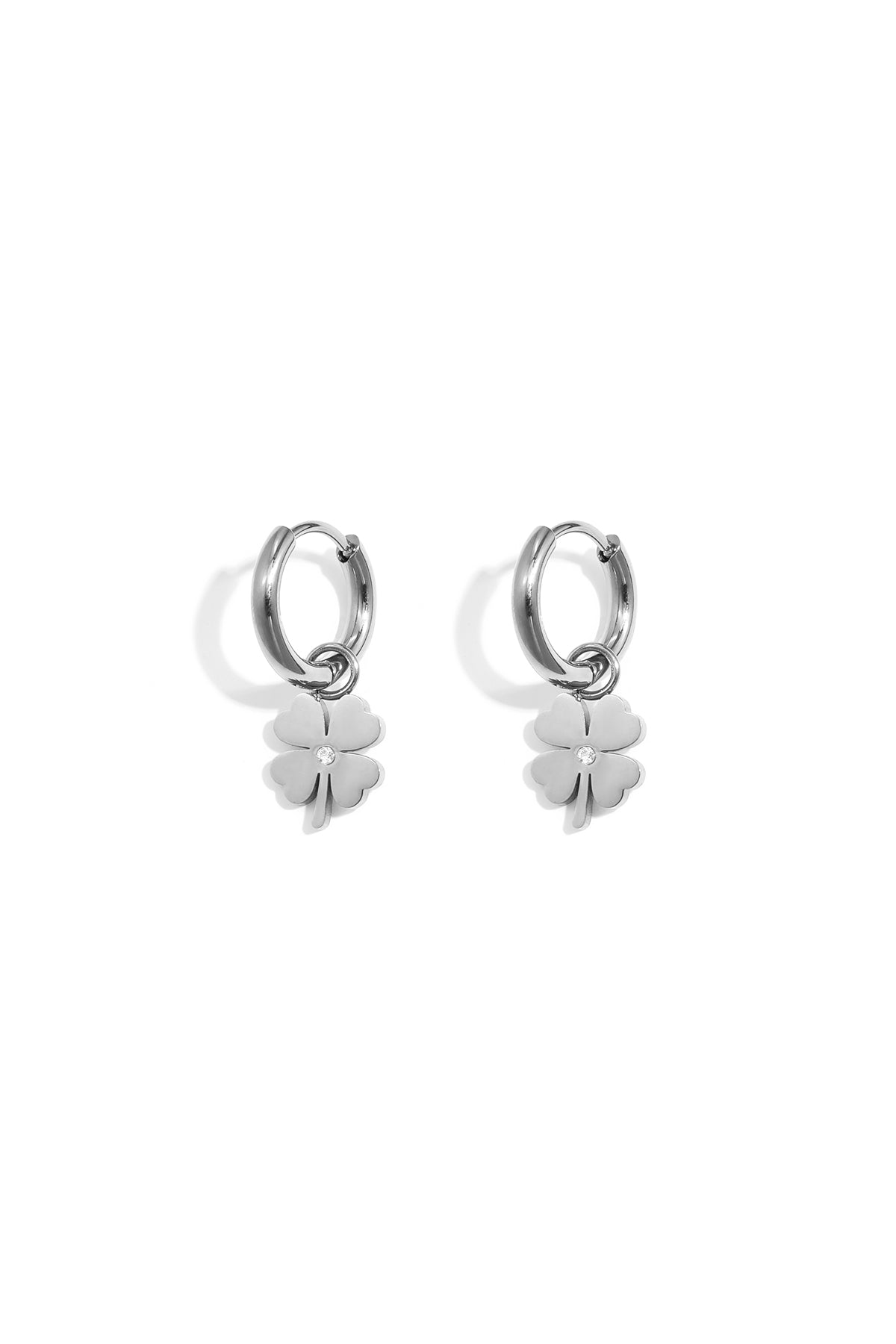 Stainless Steel Drop Earrings Clover Simple Daily Simple Series Women's jewelry
