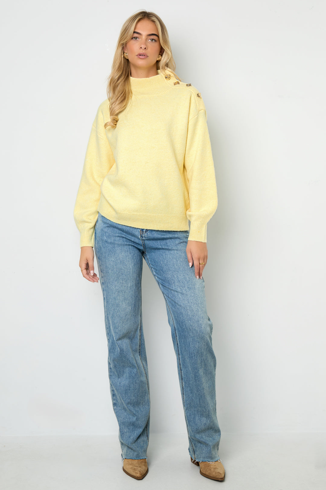 Knitted Polyester Fiber Women's Turtleneck Sweater Casual Solid Color