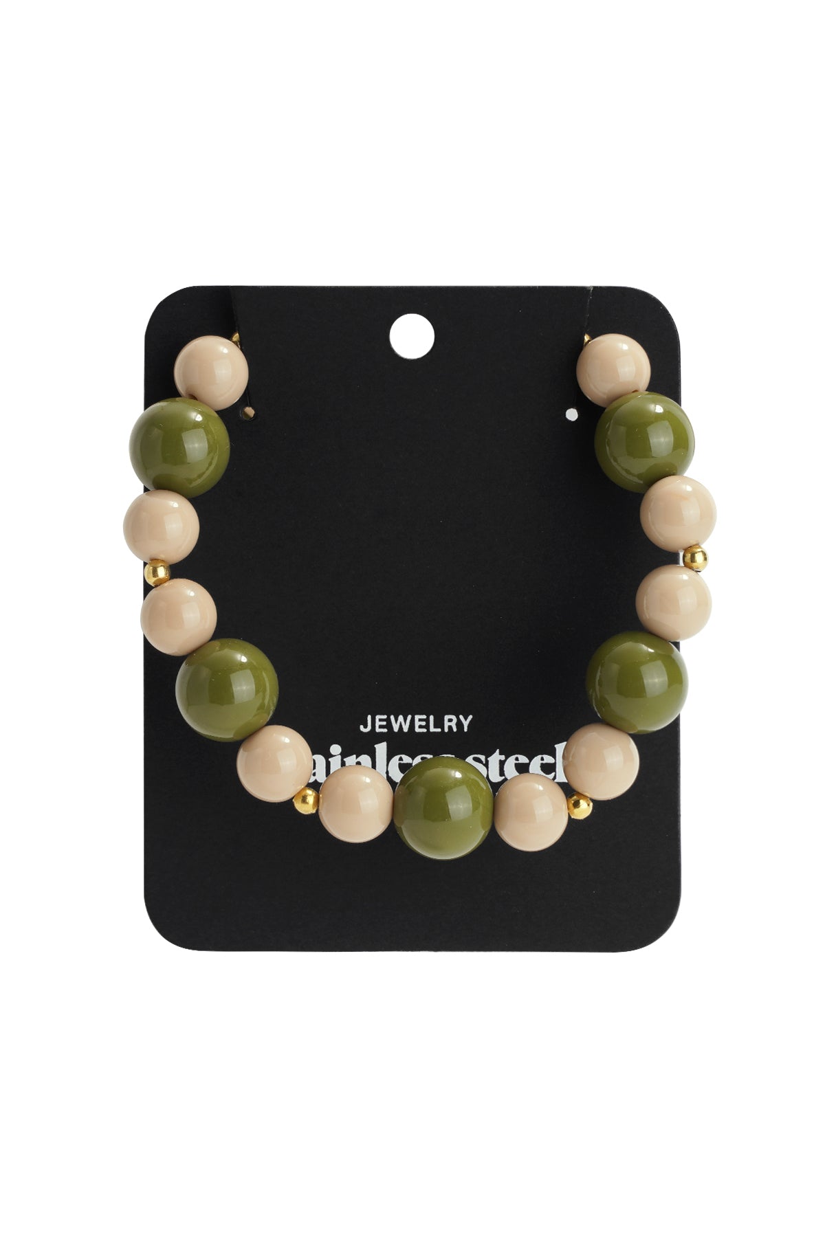 Necklace with beads of different sizes