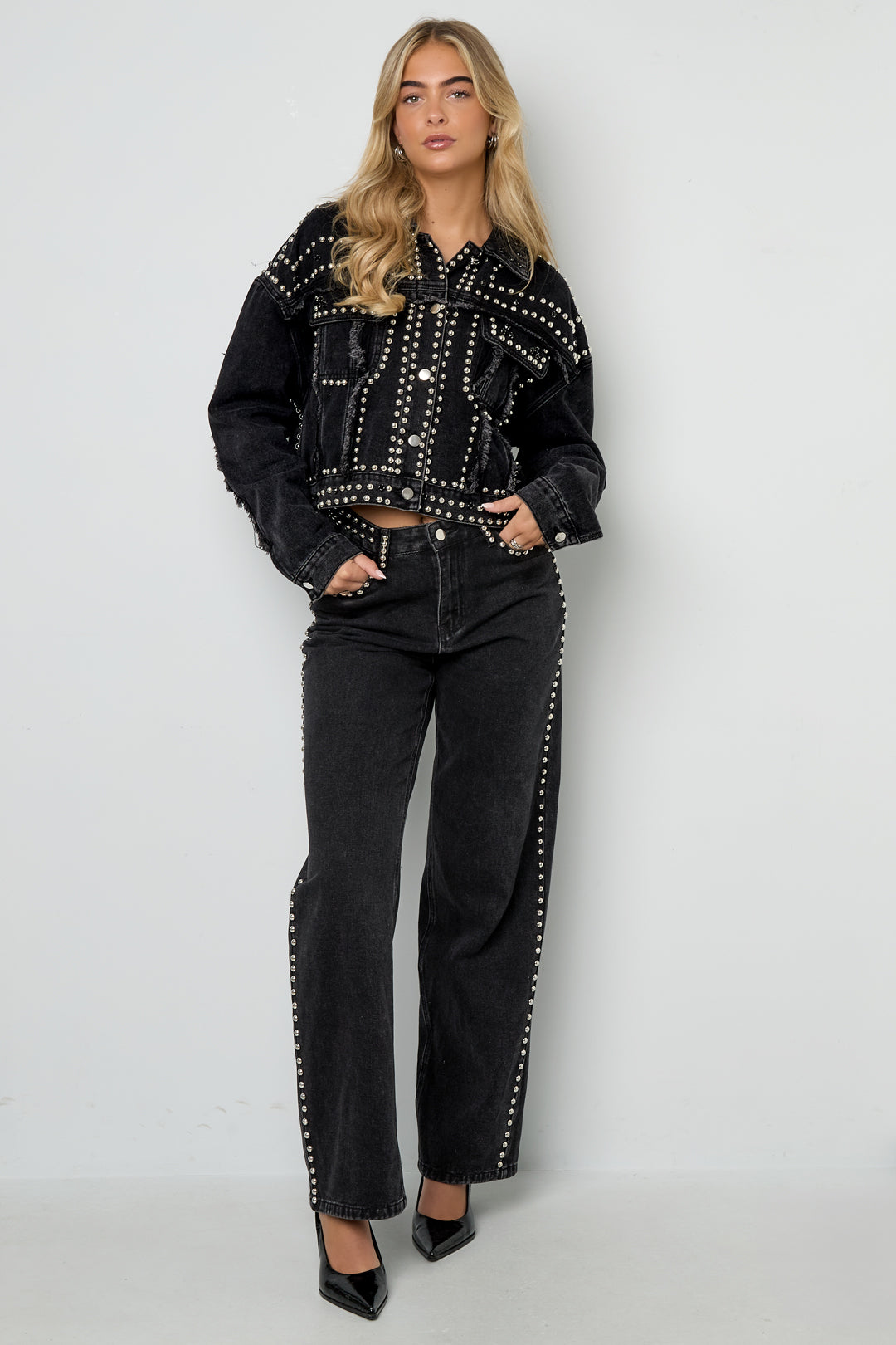 Woven Cotton Women's Straight Leg Pants Street Solid Color