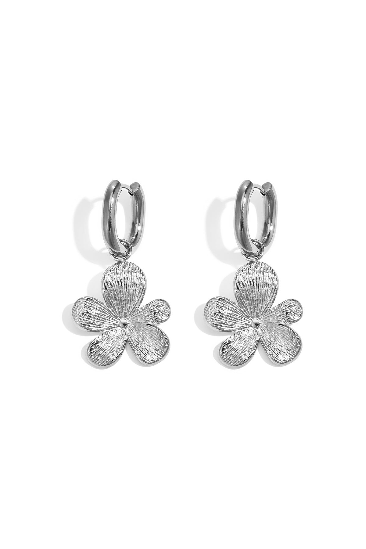 Stainless Steel Drop Earrings Flower Simple Daily Simple Series Women's jewelry